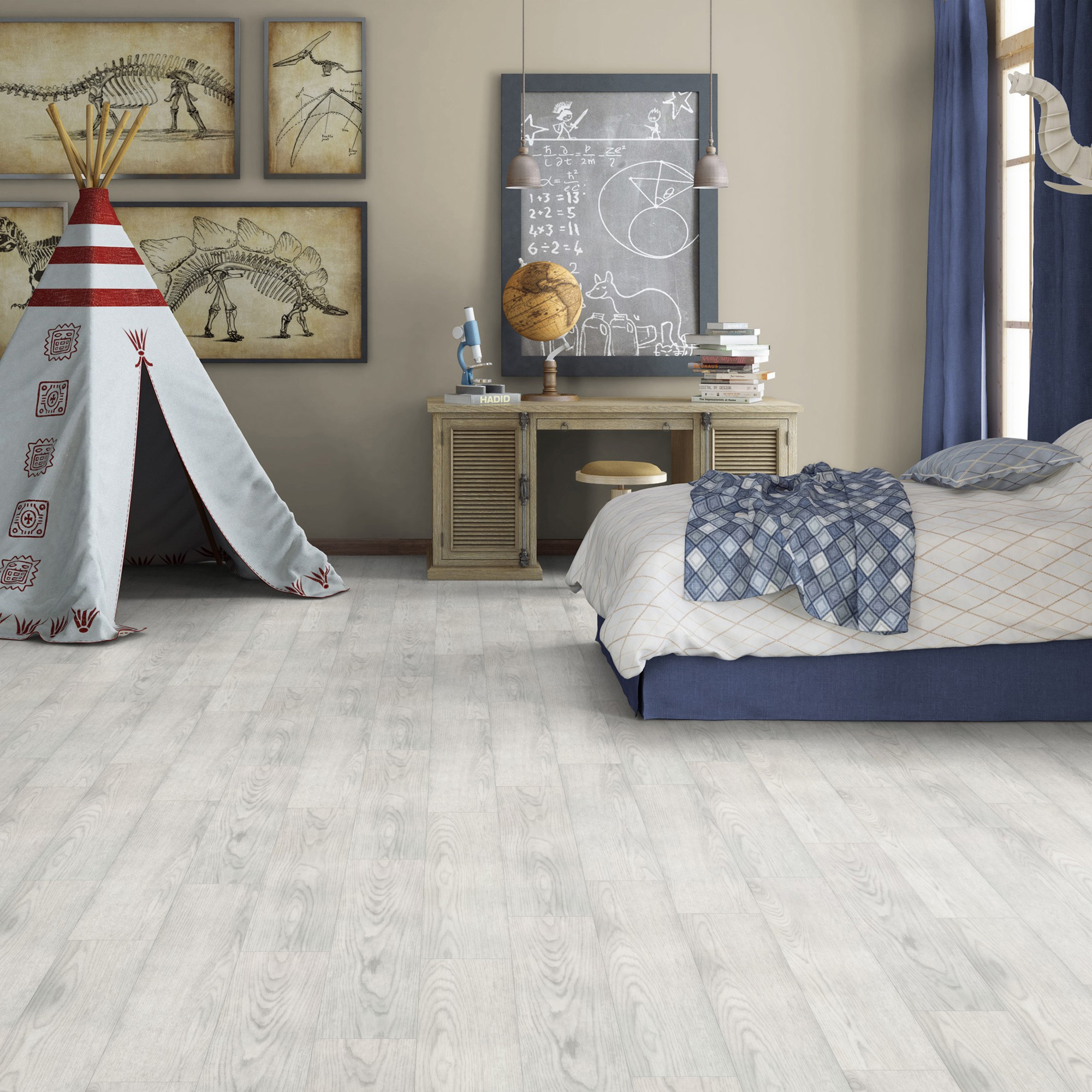 Изображение товара ПВХ плитка Tarkett Jazz Jerome 41 класс толщина 2.1 мм бежевый рисунок под дерево