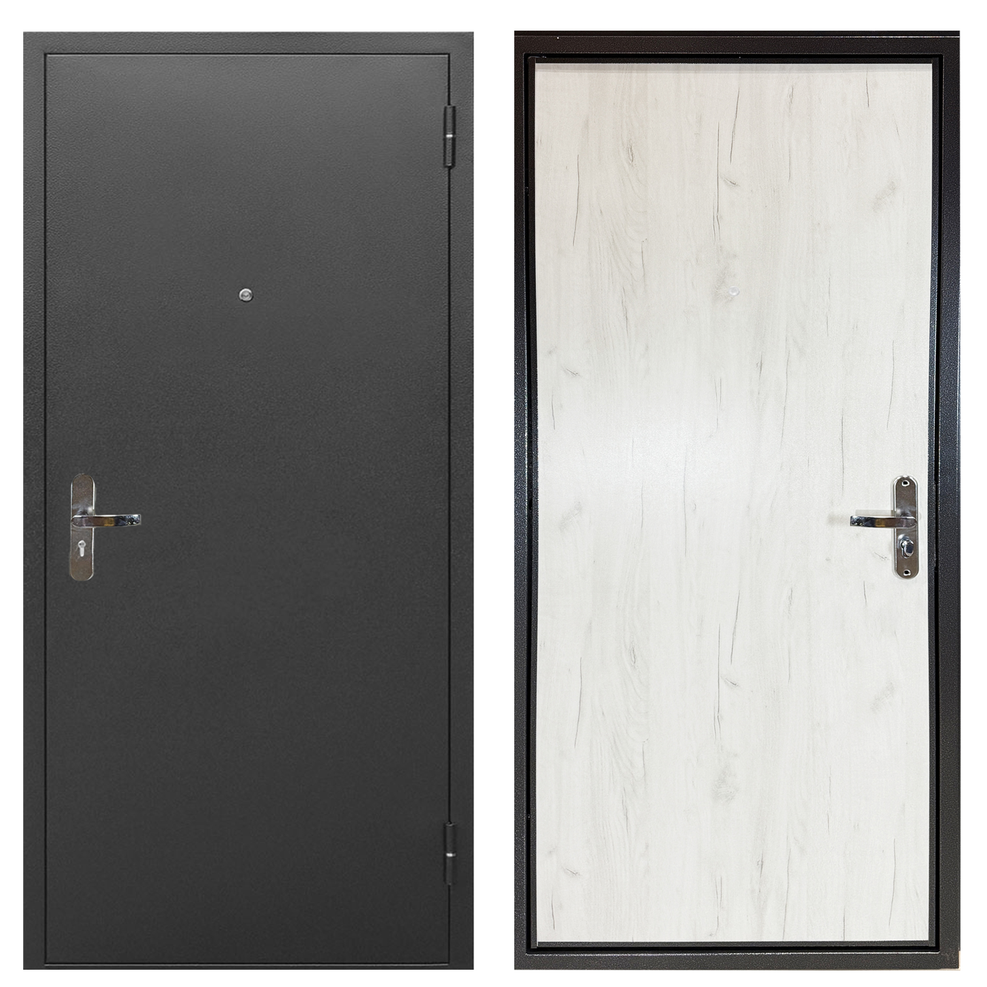 Изображение товара Входная дверь Foreman Ф-01 правый 205x86см цвет антик серебро/дуб крафт