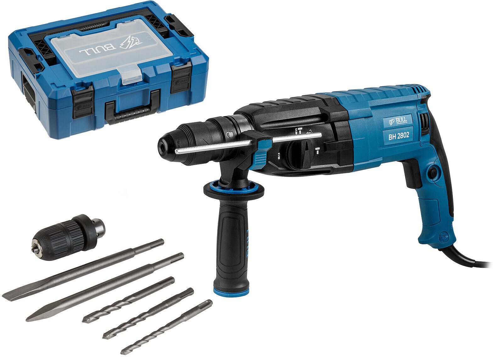 Изображение товара Перфоратор сетевой быстрозажимной SDS Plus Bull 1329815 850 Вт 3.2 Дж