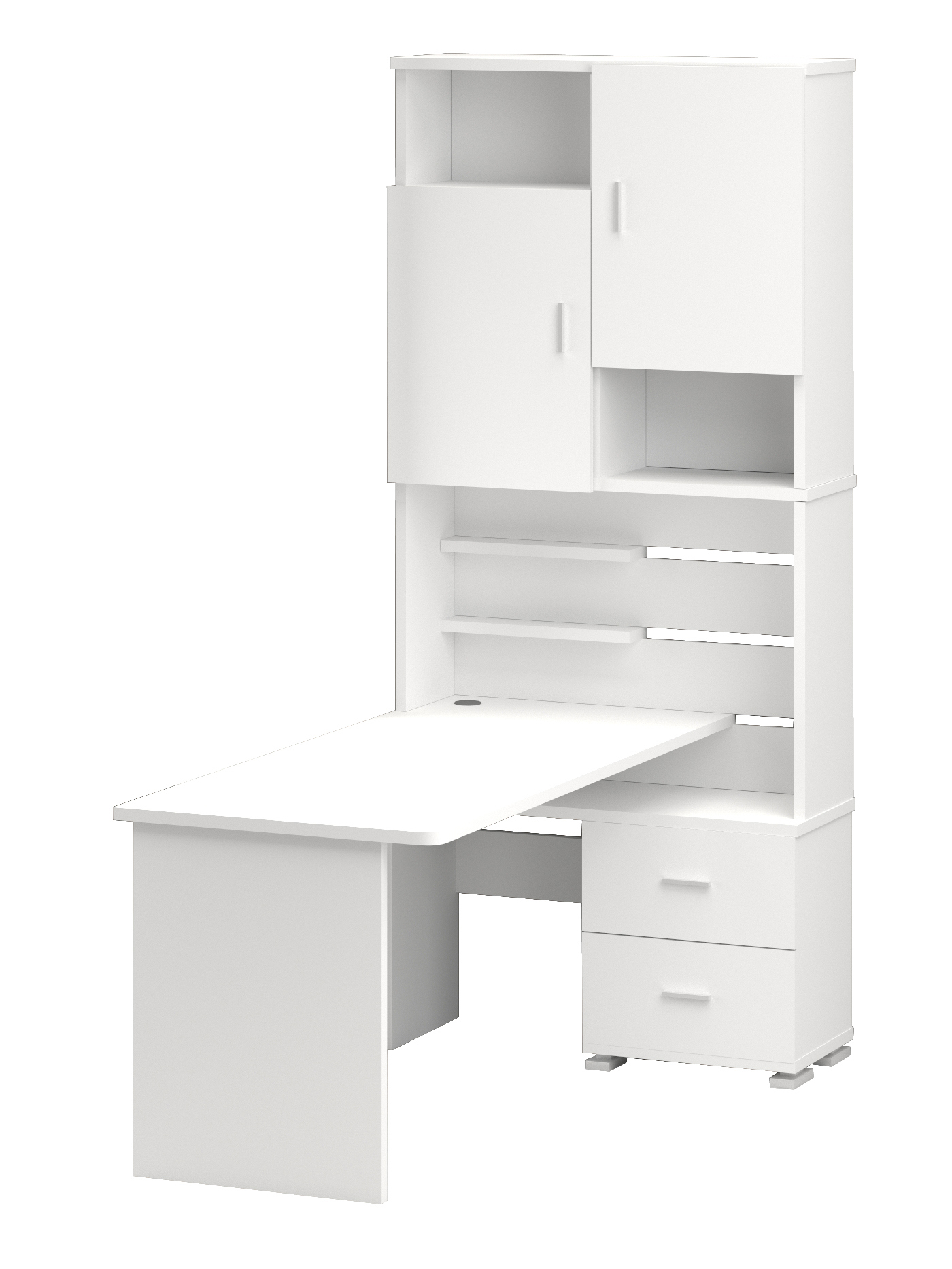 Изображение товара Компьютерный угловой стол Мэрдэс Серия СР правый 960x216x140 см белый жемчуг