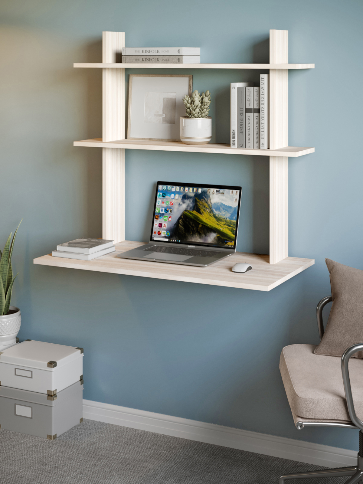 Изображение товара Стол подвесной Мэрдэс СтТ2 90x83.5x45 см из ЛДСП цвета карамель