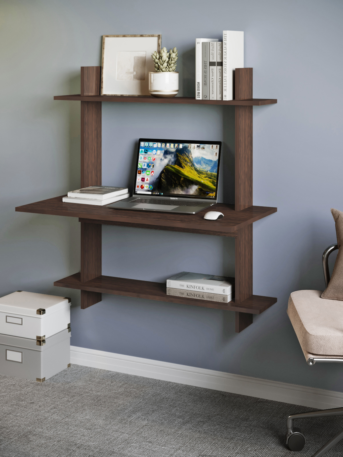 Изображение товара Стол подвесной Мэрдэс СтТ3 90x99x45 см ЛДСП цвет венге