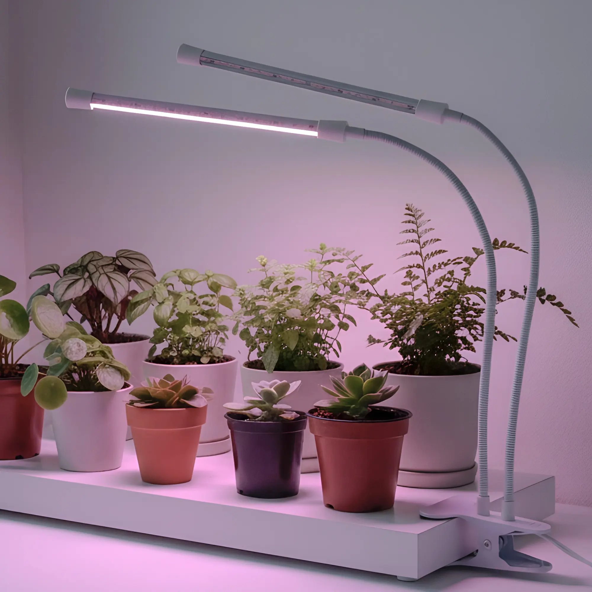 Настольная фитолампа светодиодный Uniel P38 на прищепке 16 Вт полного спектра для растений