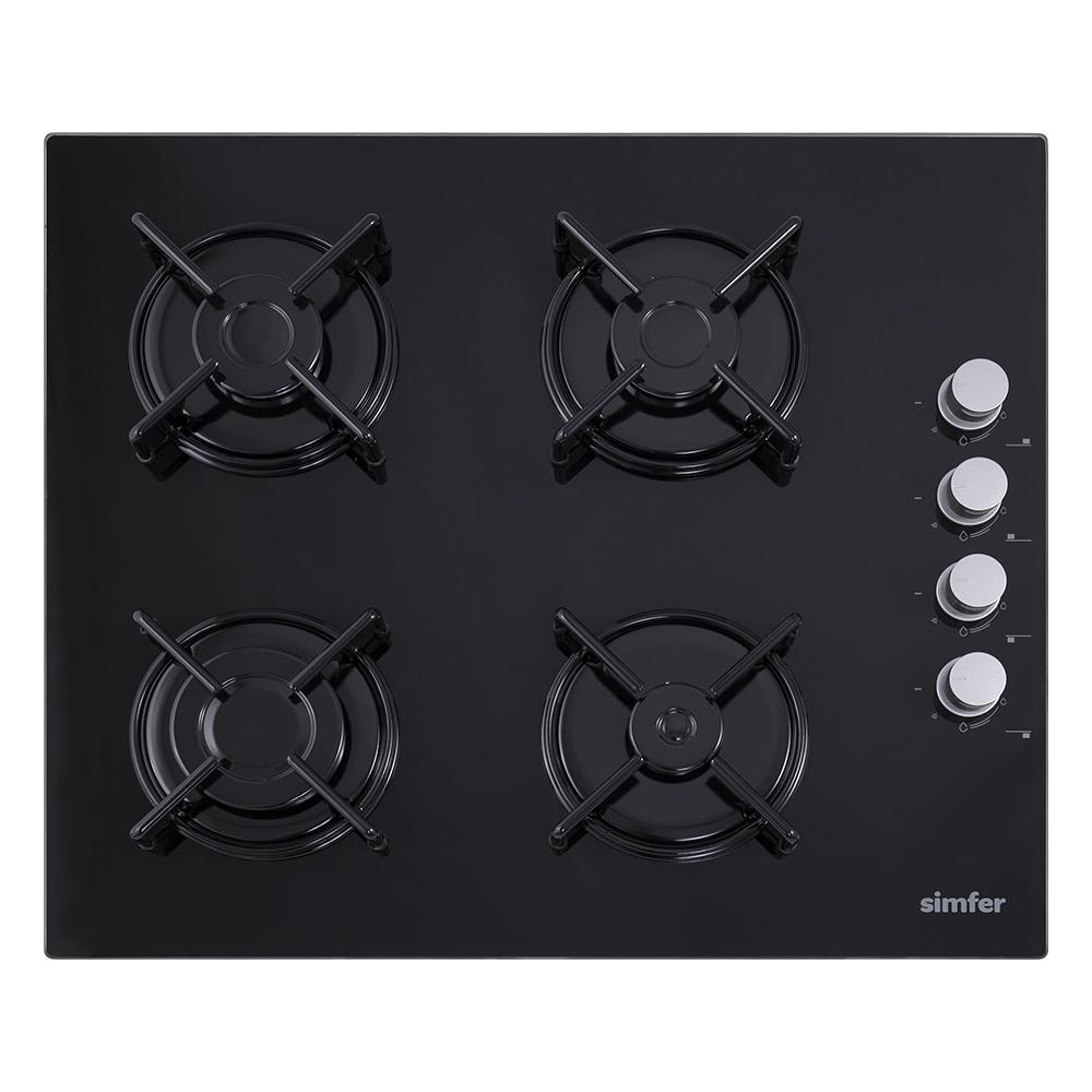 Изображение товара Газовая варочная панель Simfer H60K40S000 60 см 4 конфорки цвет черный