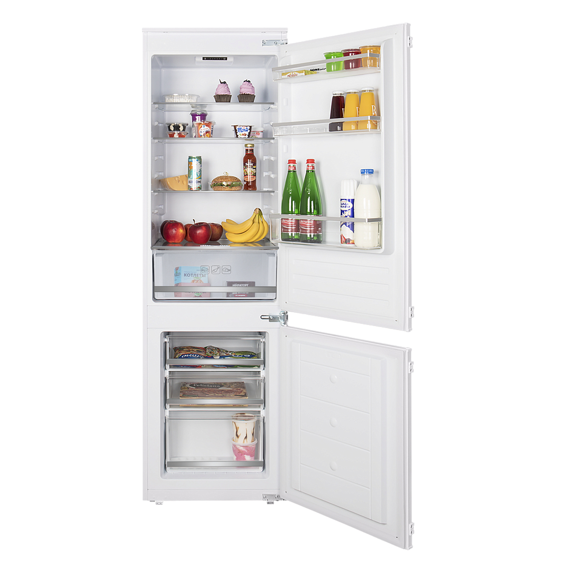 Изображение товара Встраиваемый холодильник Homsair FB177SW Inverter 54x177.6 см цвет белый.