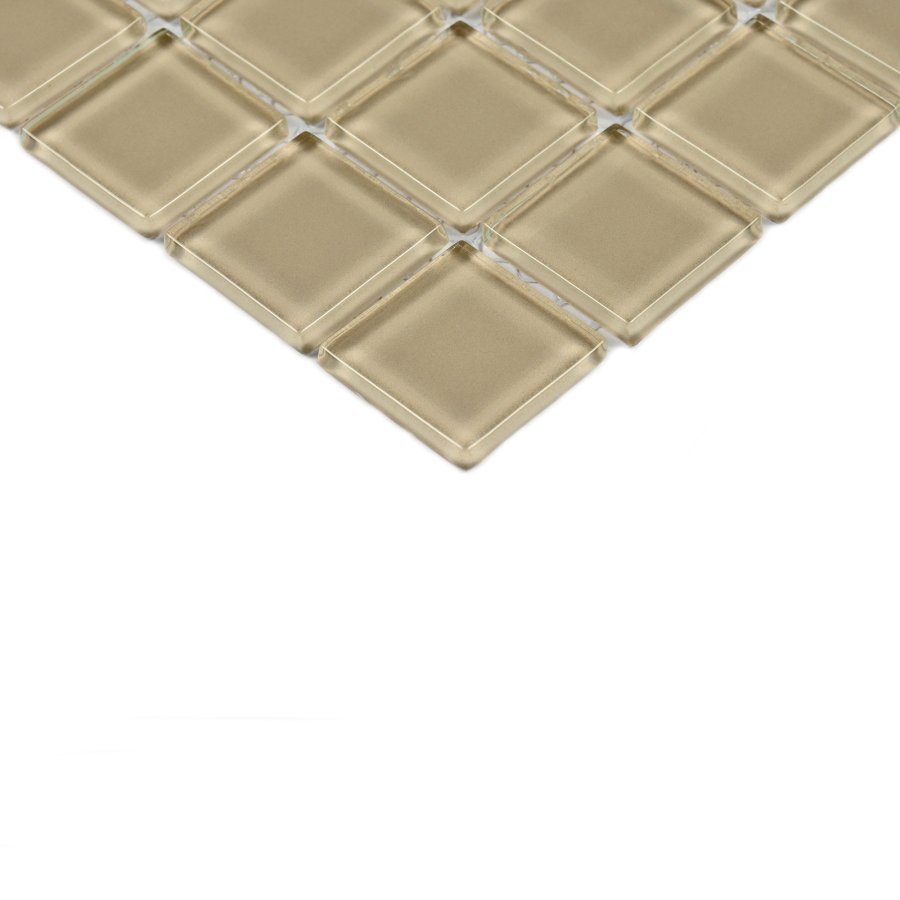 Изображение товара Декоративная стеклянная мозаика Вива Irish coffe 30x30см бежевый для внутренней и наружной облицовк