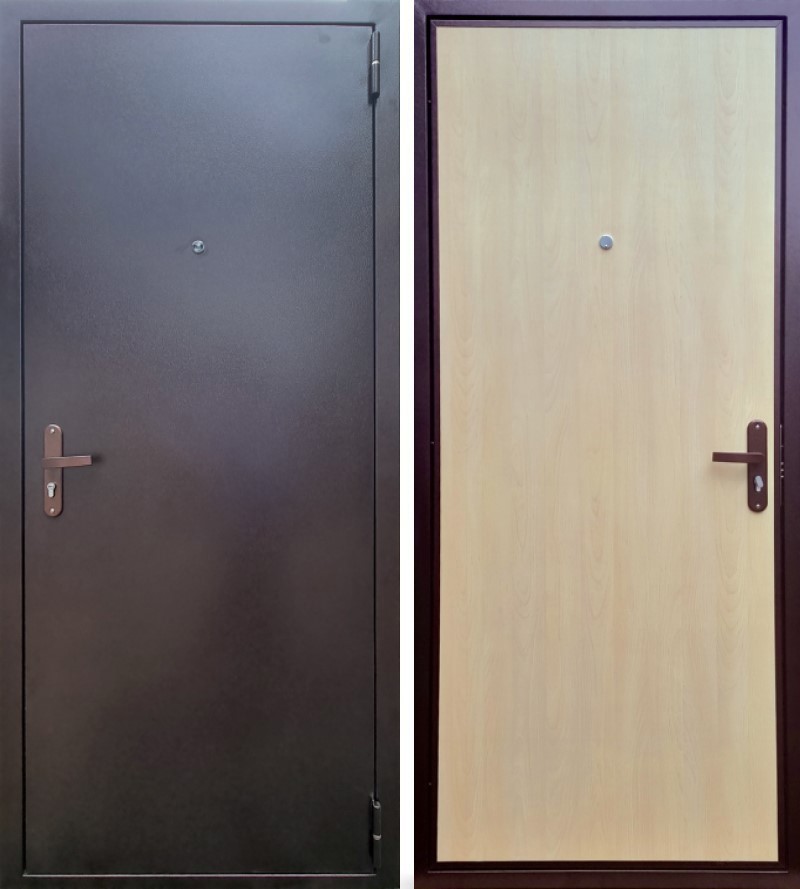 Изображение товара Входная дверь Rex Эконом правый 205x88см цвет антик медь/ясень светлый