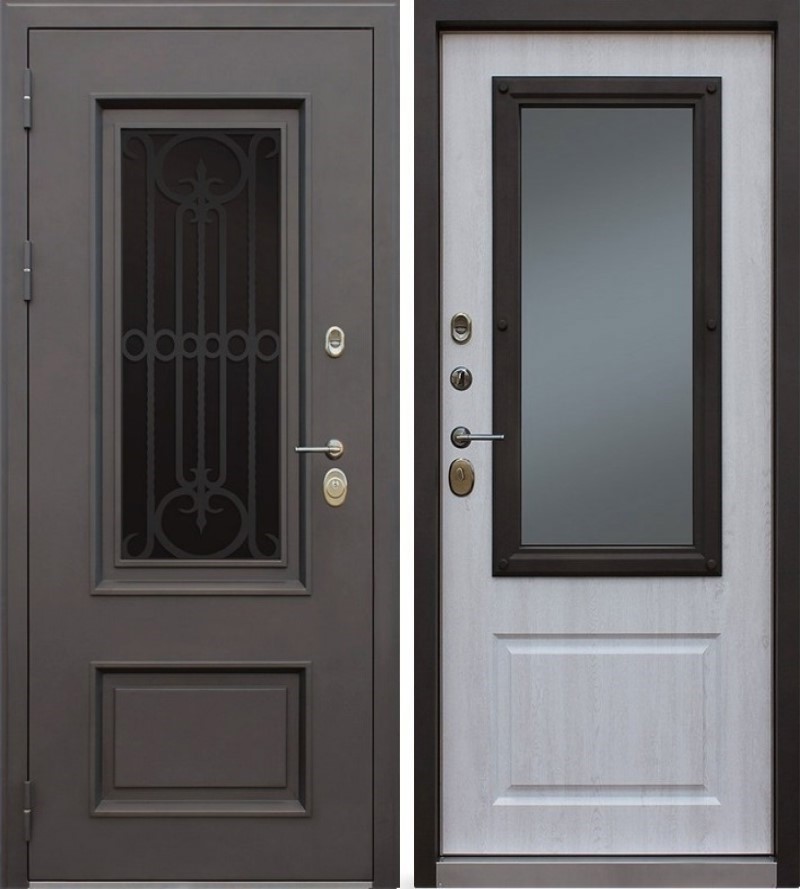 Изображение товара Rex 31 — левый, 205x88 см, искра медная/белый матовый с окном