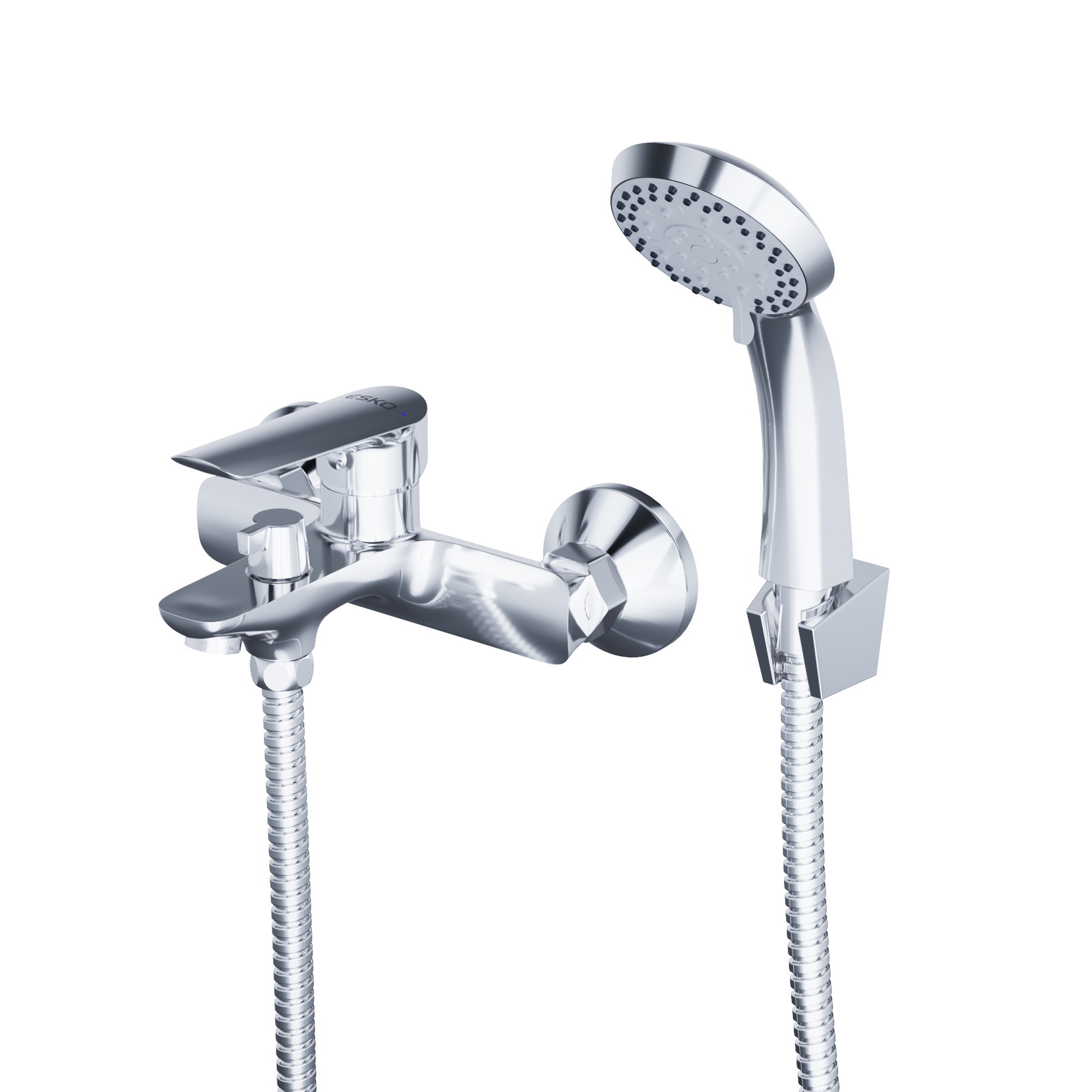 Изображение товара Смеситель для ванны Esko Nelson однорычажный с лейкой и шлангом хром