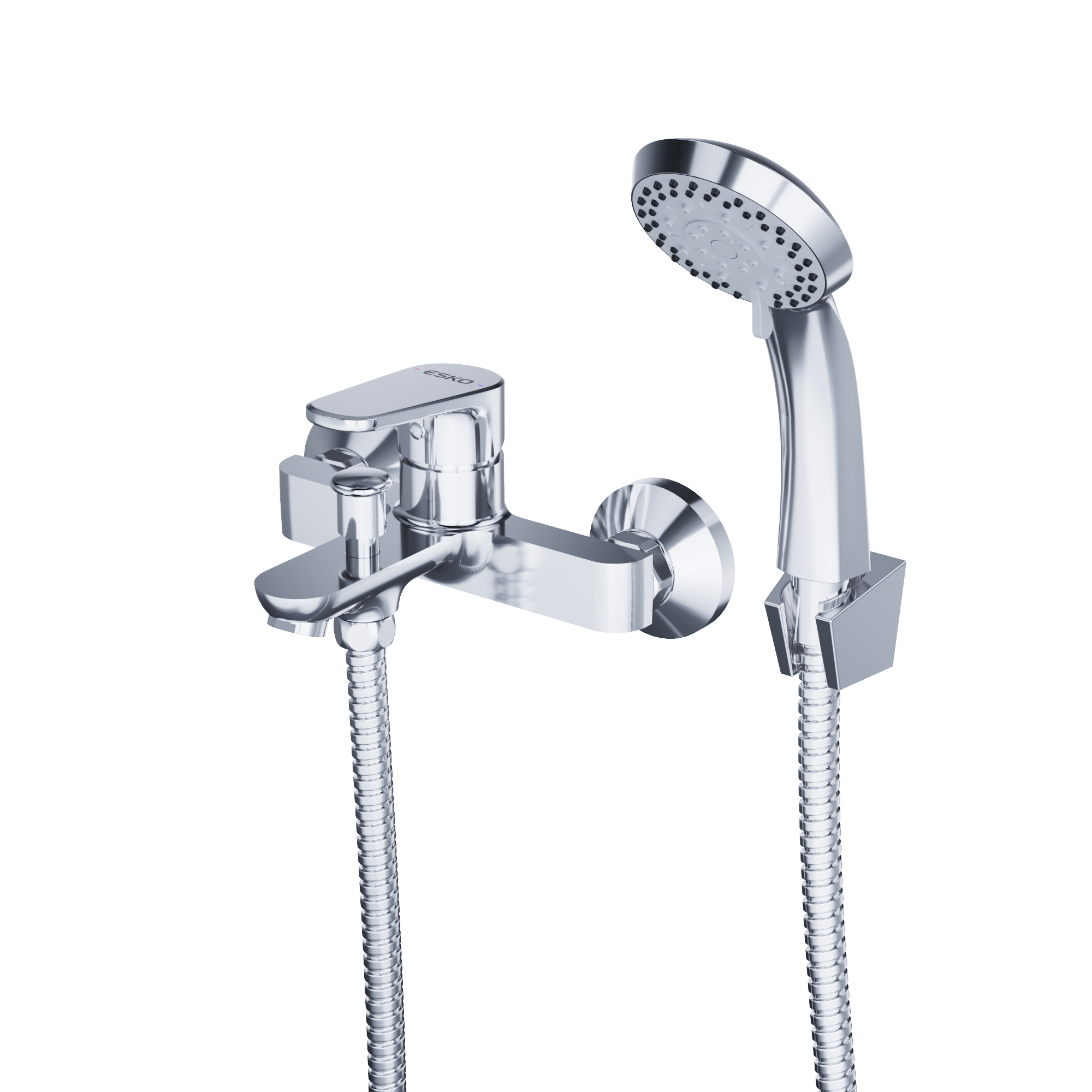 Изображение товара Смеситель для ванны Esko Dunedin однорычажный хром с лейкой и шлангом