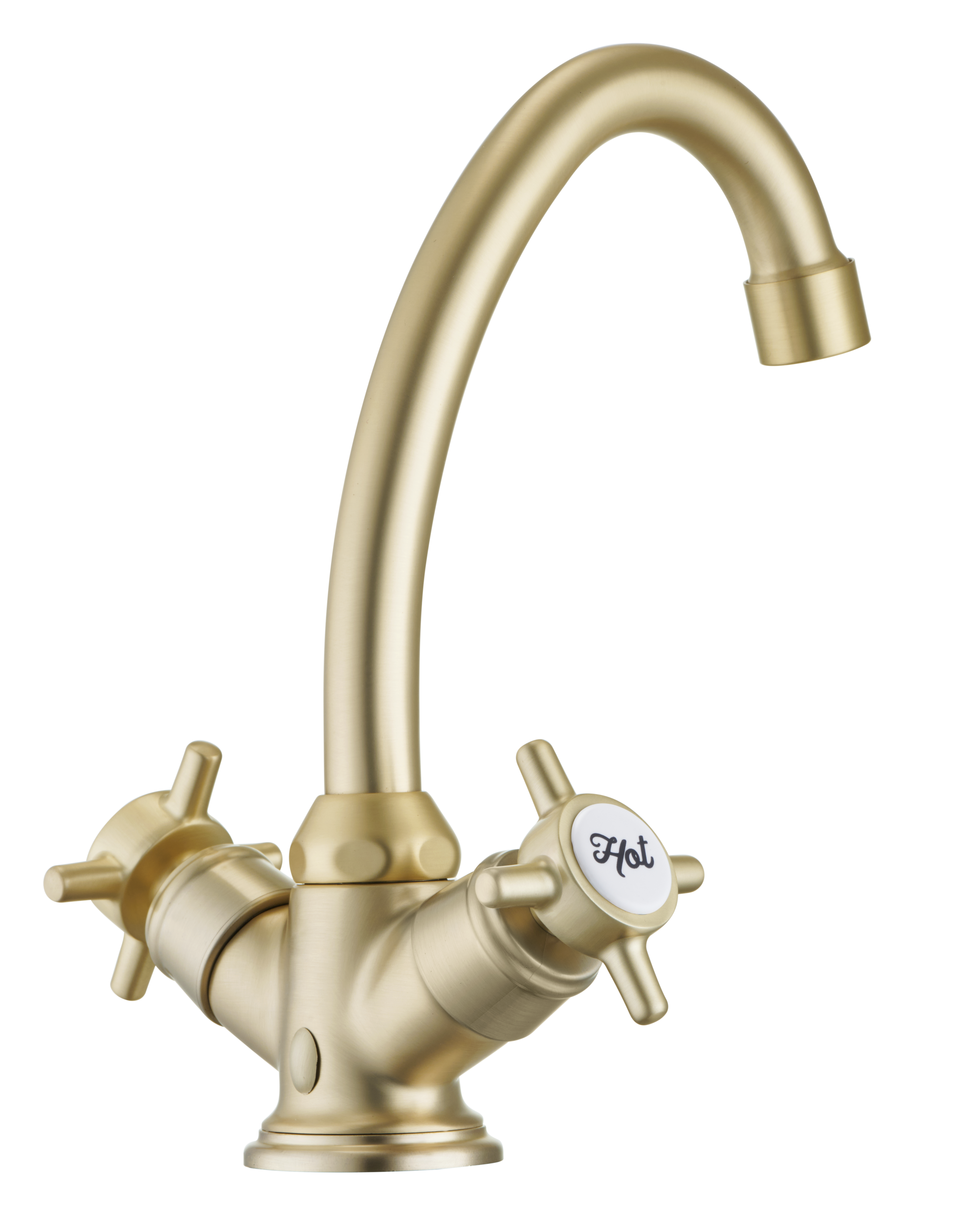 Изображение товара Смеситель для раковины Mauna двухвентильный высокий цвет бронза