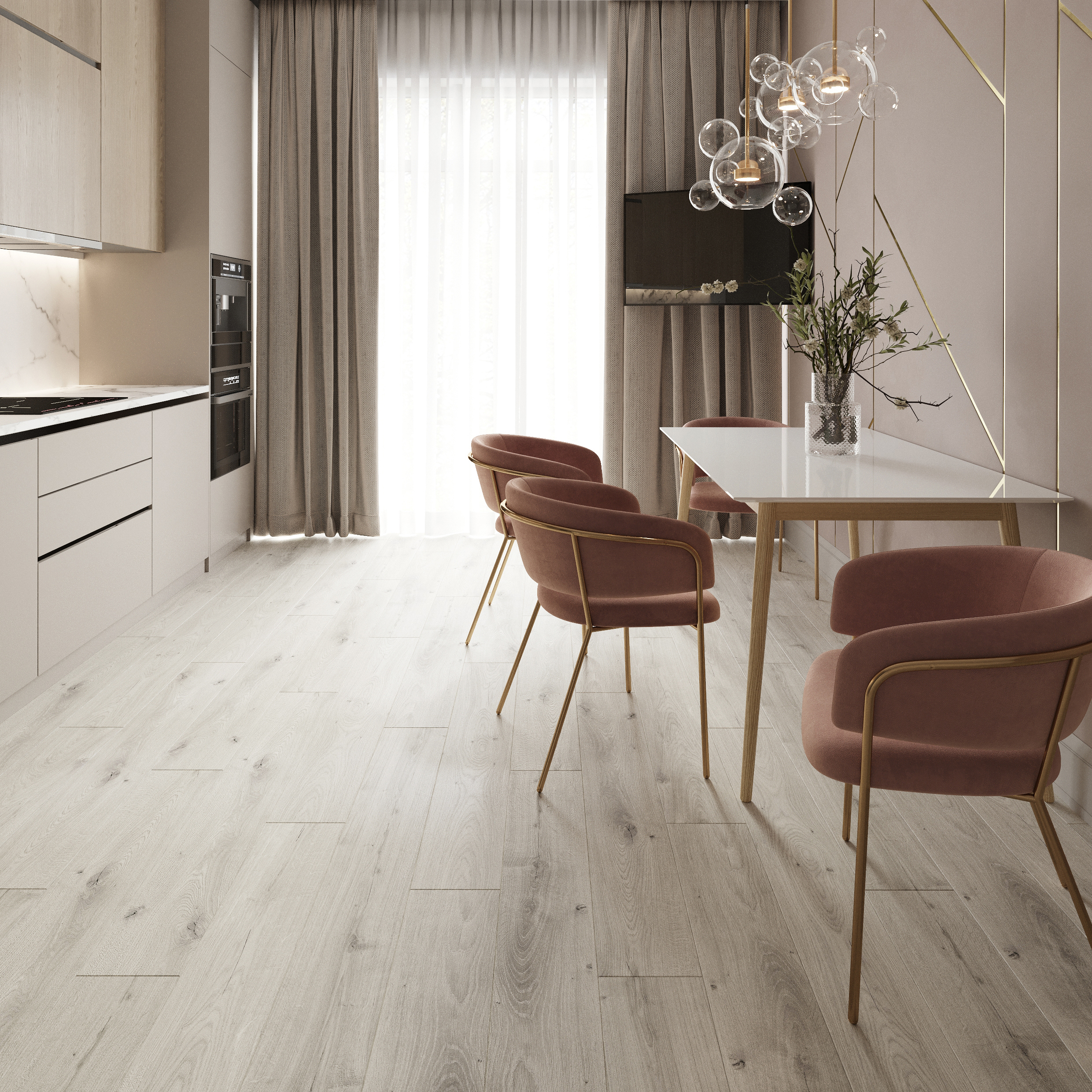 Изображение товара SPC плитка AlixFloor City Line Дуб каменно-серый 5 мм 2.009 м² водостойкое покрытие