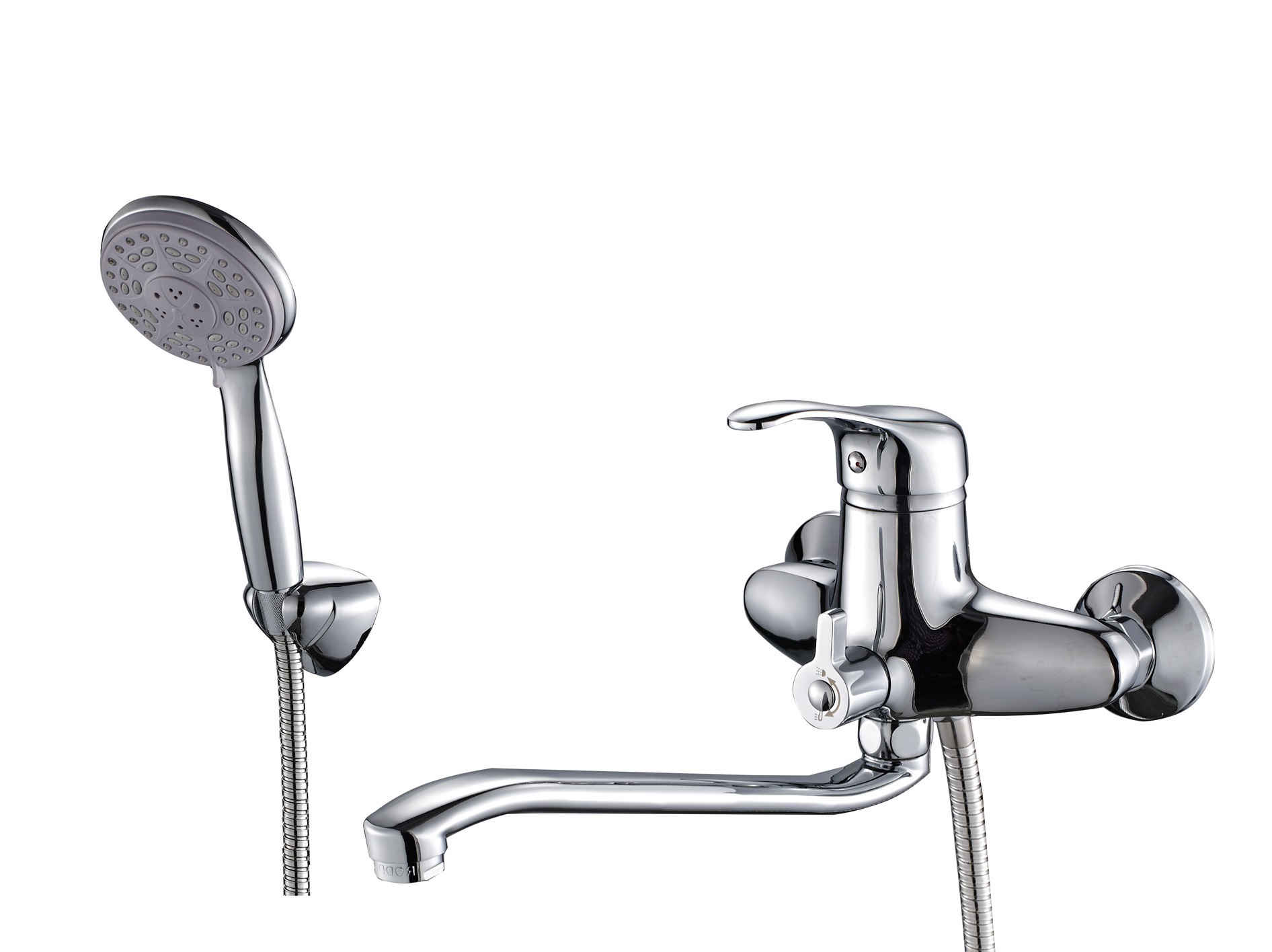 Изображение товара Универсальный однорычажный смеситель для ванны Ales с поворотным изливом и аэратором