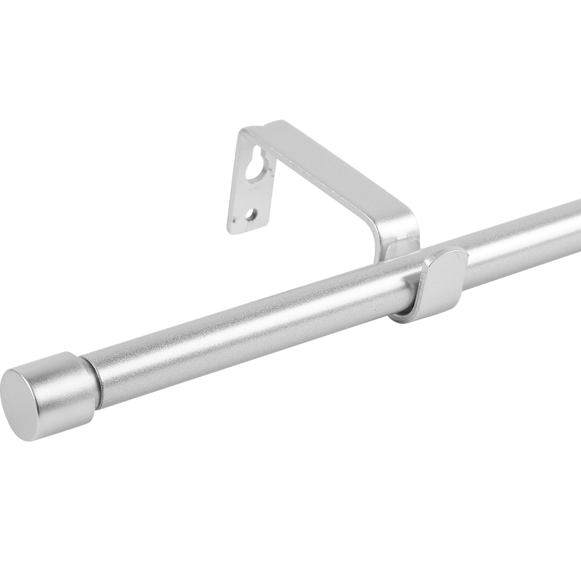 Изображение товара Однорядный раздвижной карниз Цилиндр d13/16 мм 120-210 см серебро