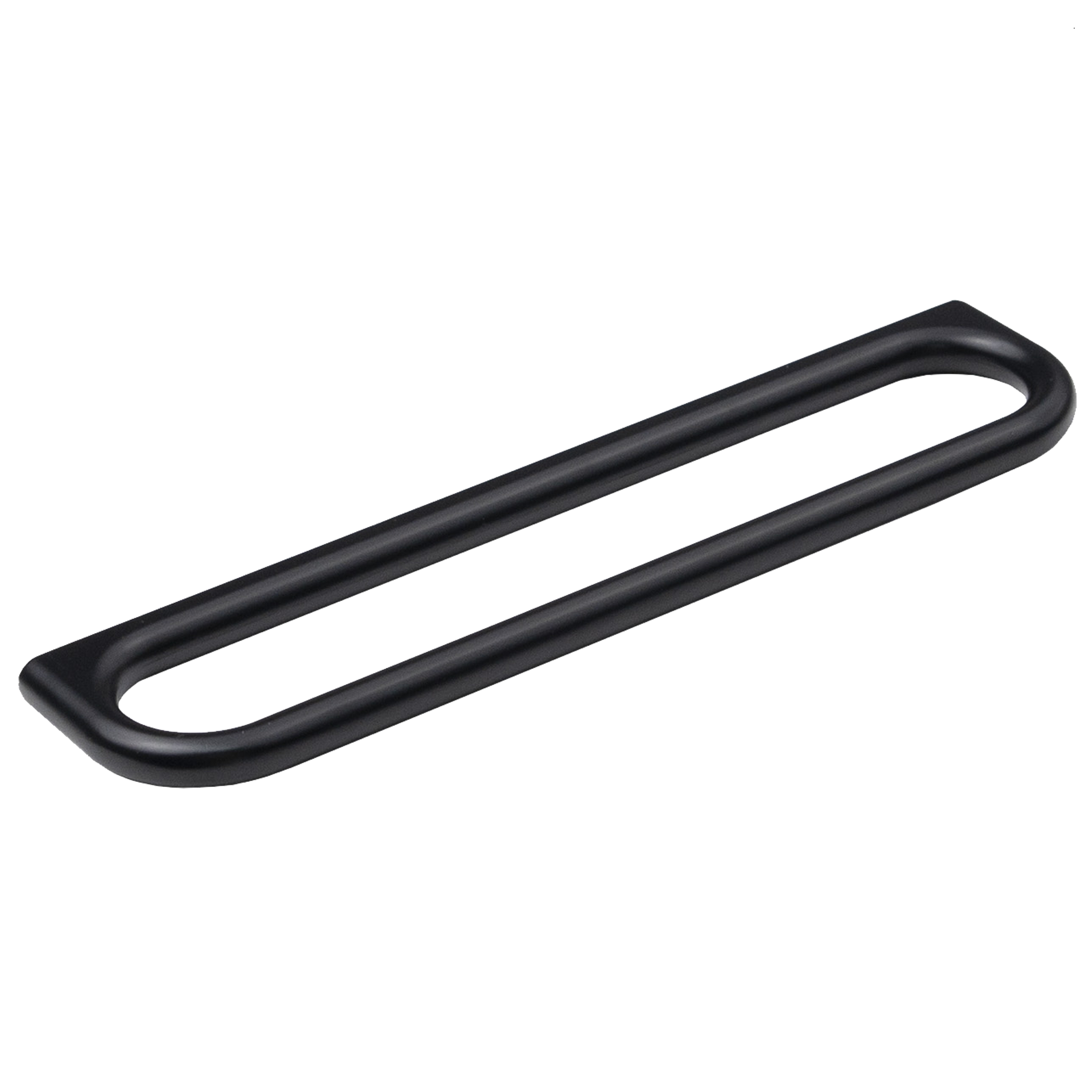 Изображение товара Мебельная ручка врезная матовый черный 160 мм