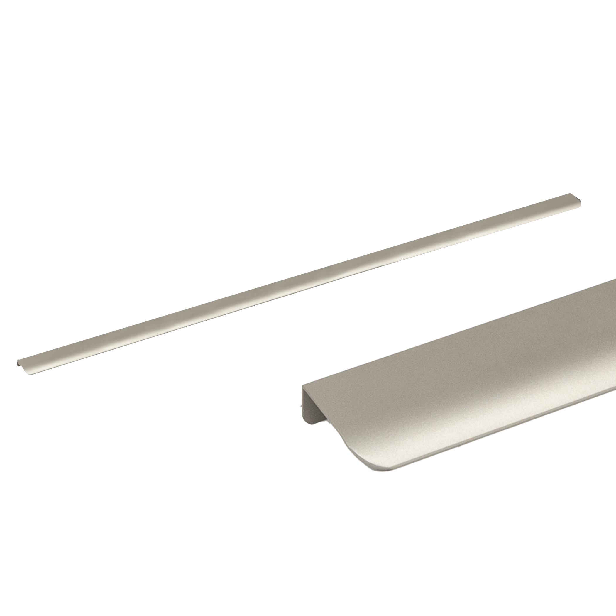 Изображение товара Мебельная ручка-профиль матовый никель 1350 мм для шкафов Лион