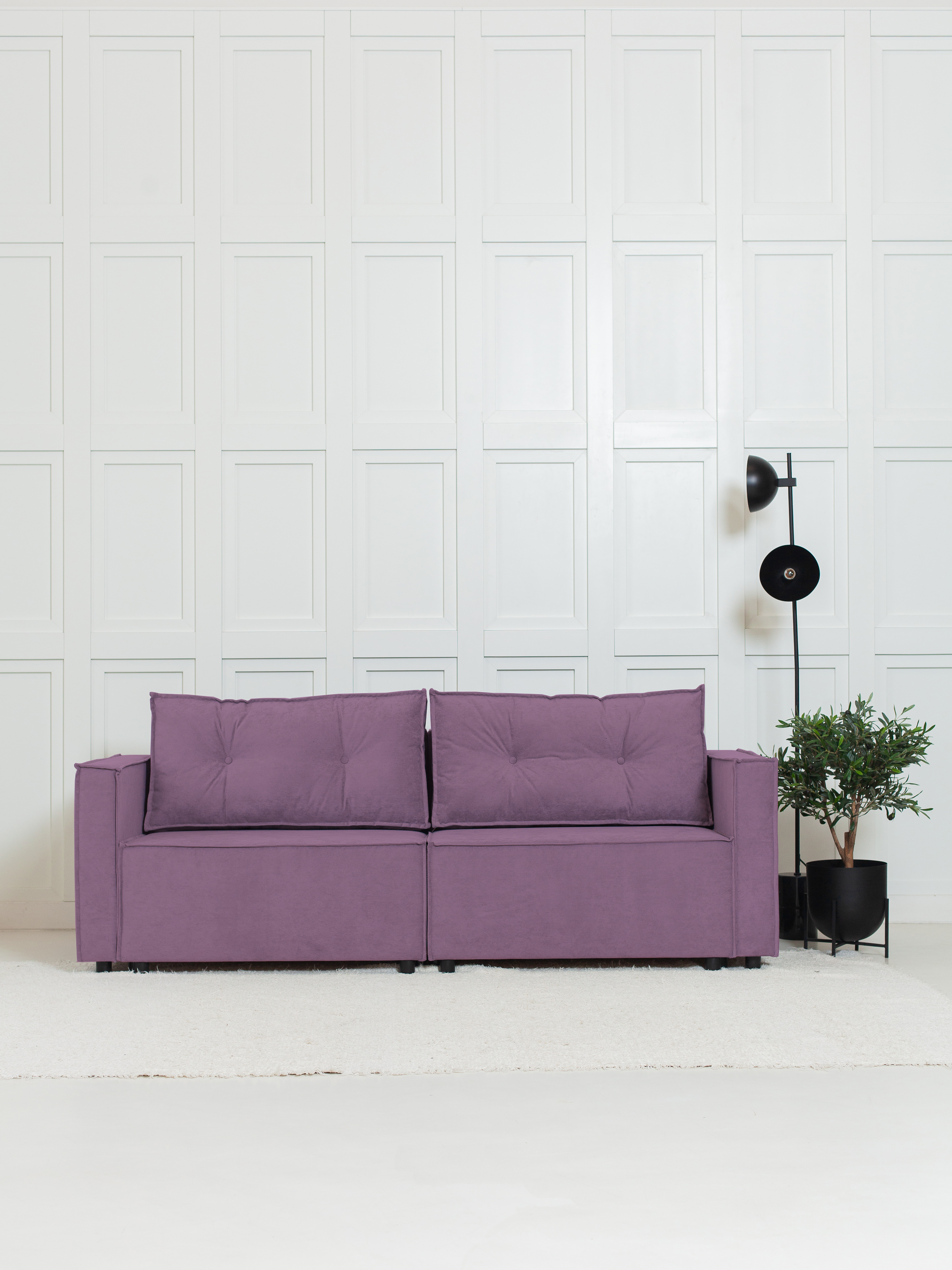 Изображение товара Диван раскладной CITYHD Цюрих Про фиолетовый 212x90x80 см