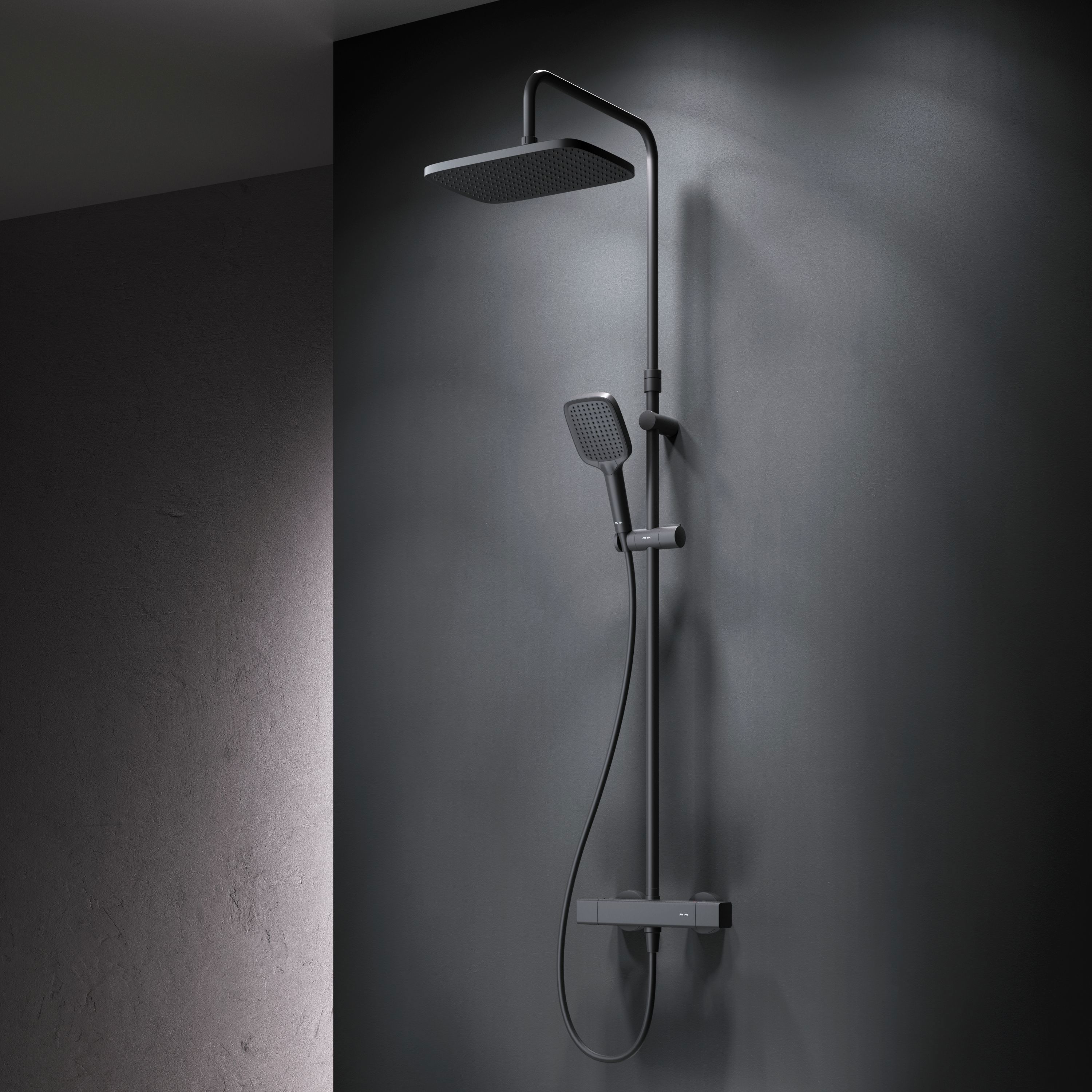 Изображение товара Душевая система AM.PM Flash F079SQ422 с термостатом 3 режима цвет черный матовый