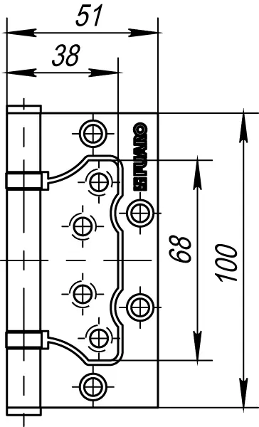 Петля бабочка без врезки Fuaro 100x75x2.5 мм сталь цвет белый - 2