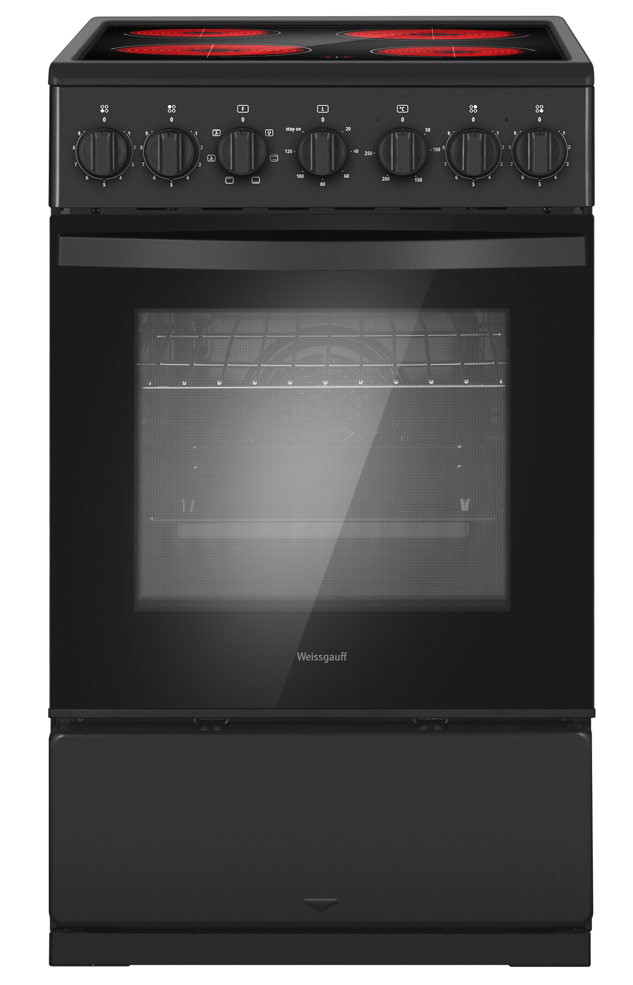 Изображение товара Кухонная плита Weissgauff 438328 49.3x85x60 см цвет черный