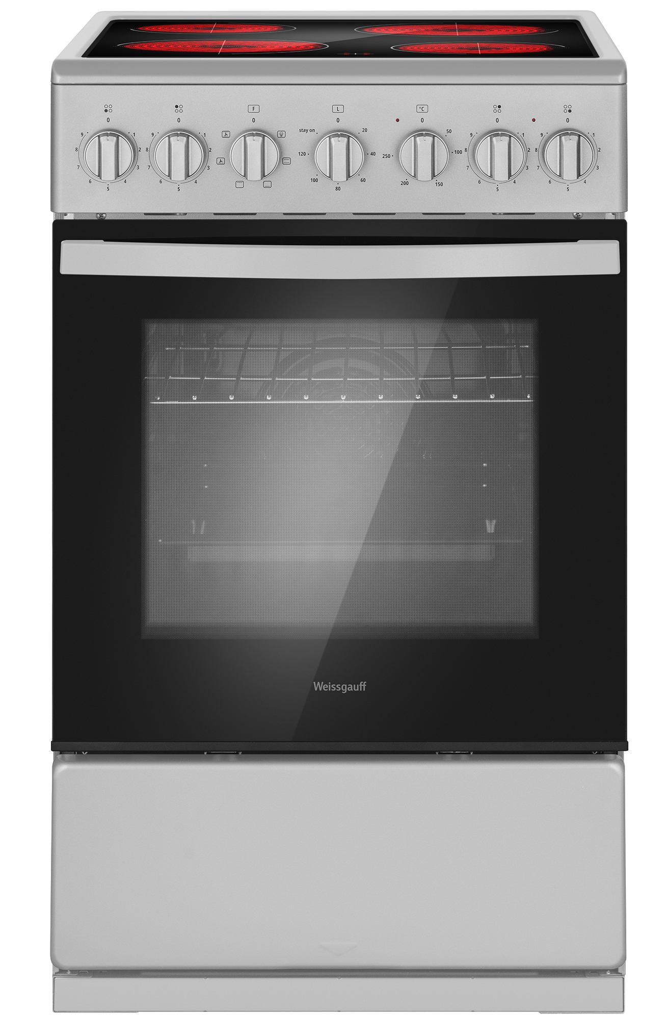 Изображение товара Кухонная плита Weissgauff 438329 49.3x85x60 см цвет серебристый