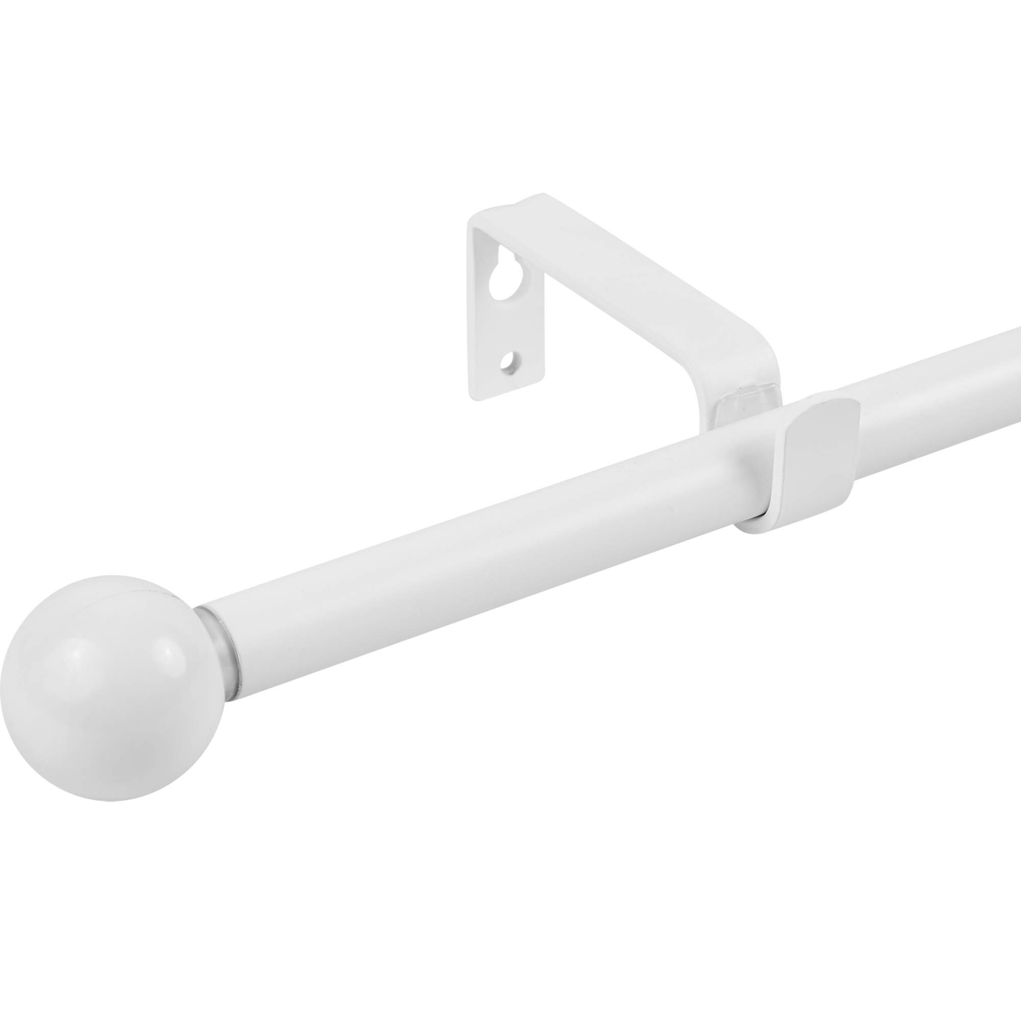 Изображение товара Карниз однорядный раздвижной Inspire Шар 120-210 см белый