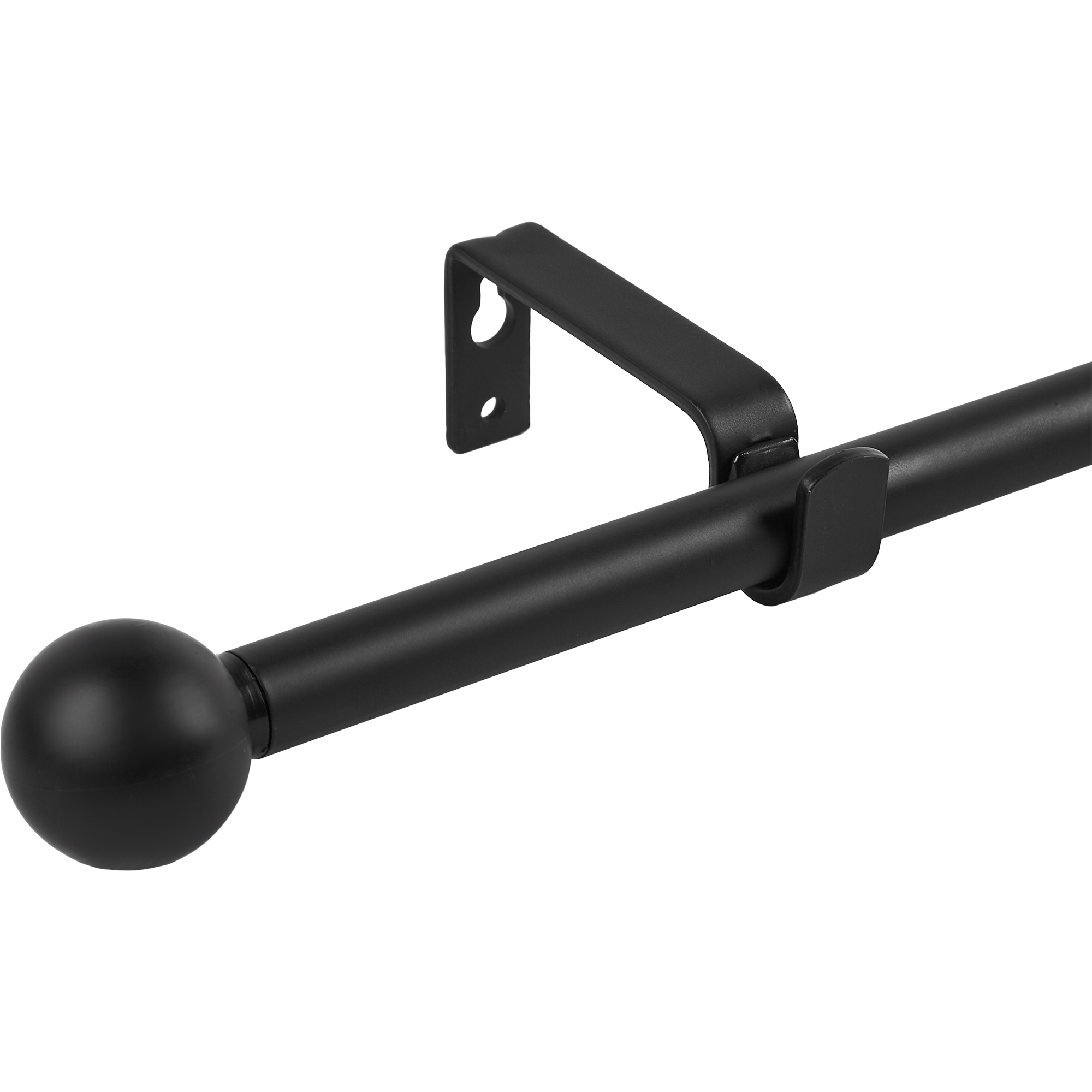Изображение товара Однорядный раздвижной металлический карниз Шар d13/16 мм 120-210 см черный