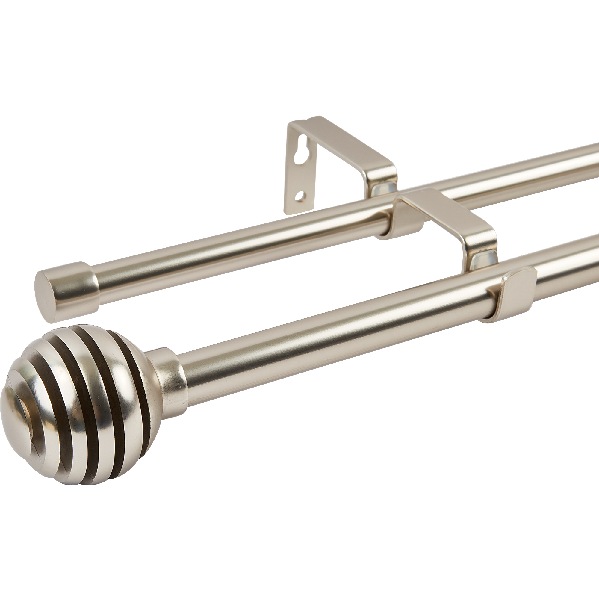 Изображение товара Двухрядный раздвижной карниз Inspire Elip, никель, 160-300 см, металл