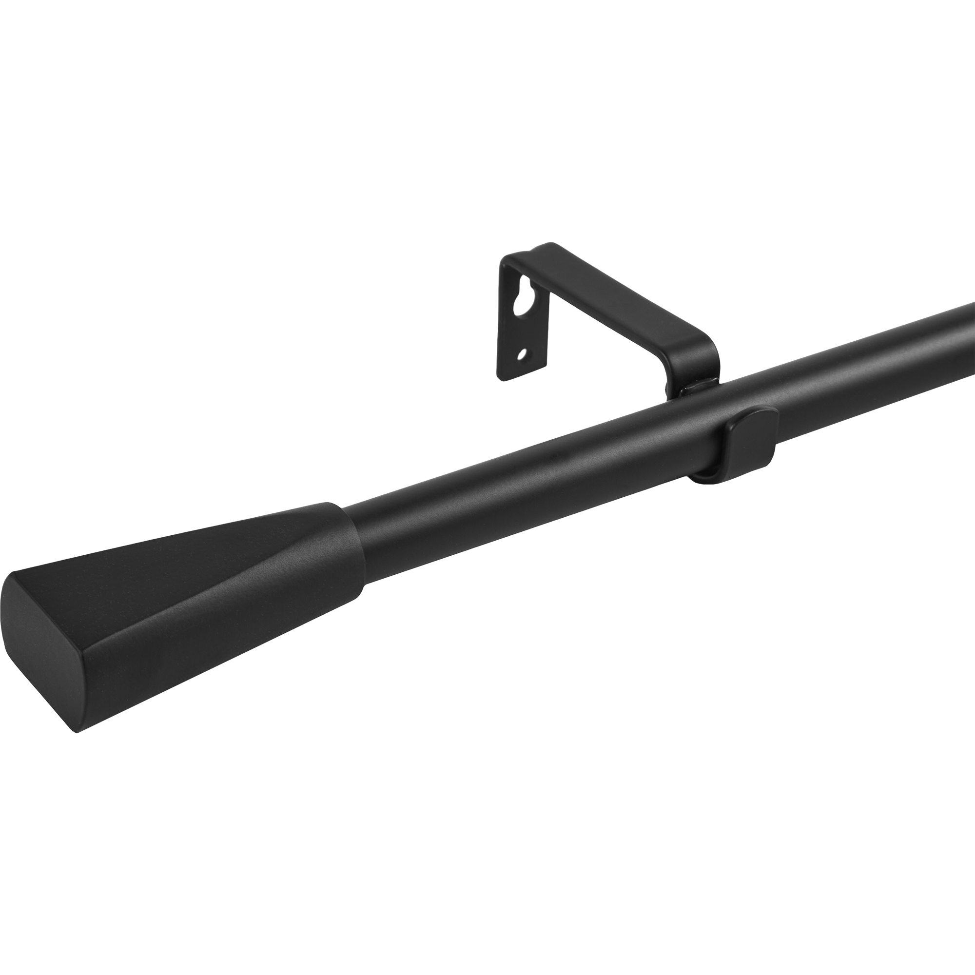 Карниз однорядный раздвижной Грани d16/19 мм 160-300 см металл цвет черный