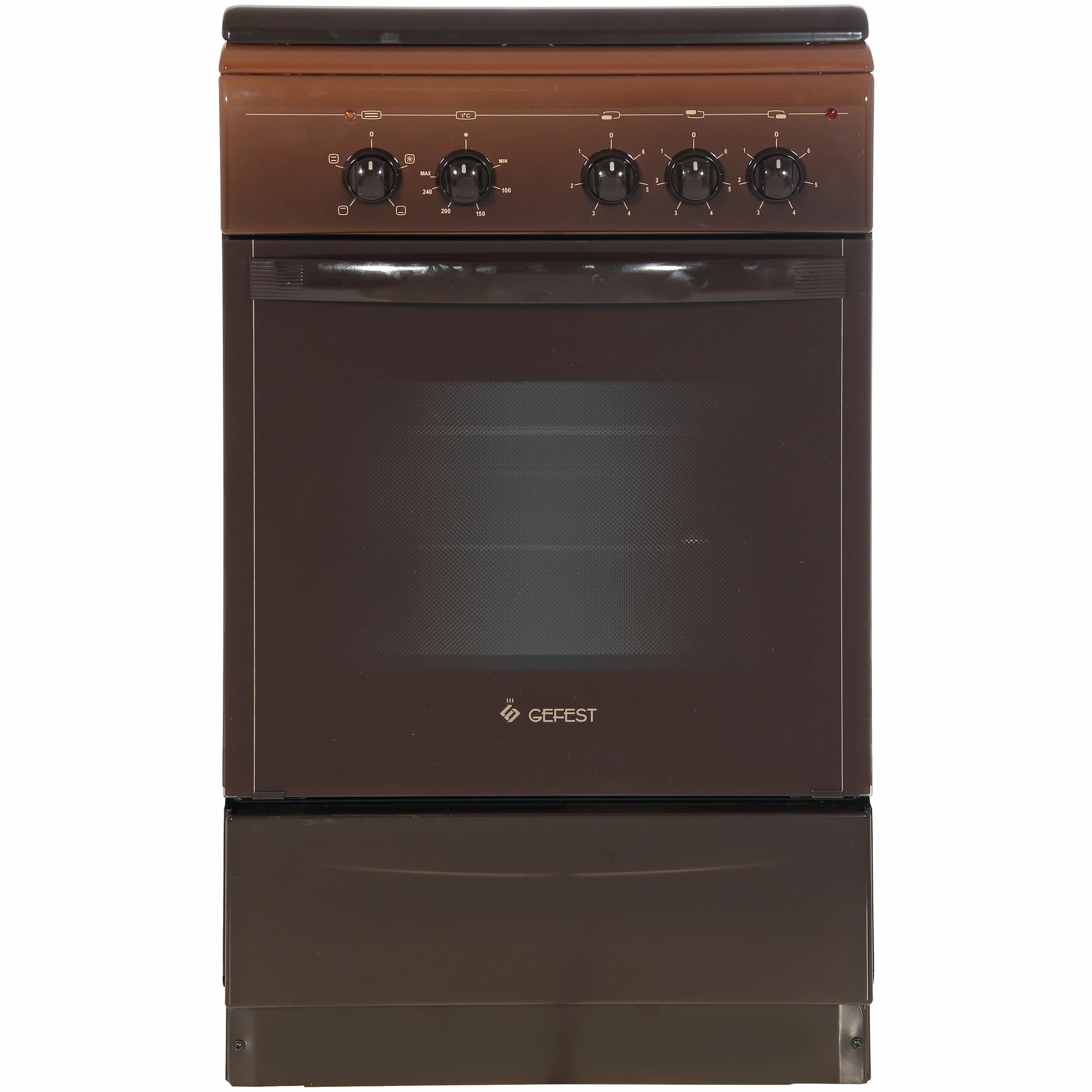Изображение товара Электрическая плита с духовкой GEFEST Брест ЭПНД 5140 0001 50x85x58.5 см коричневая