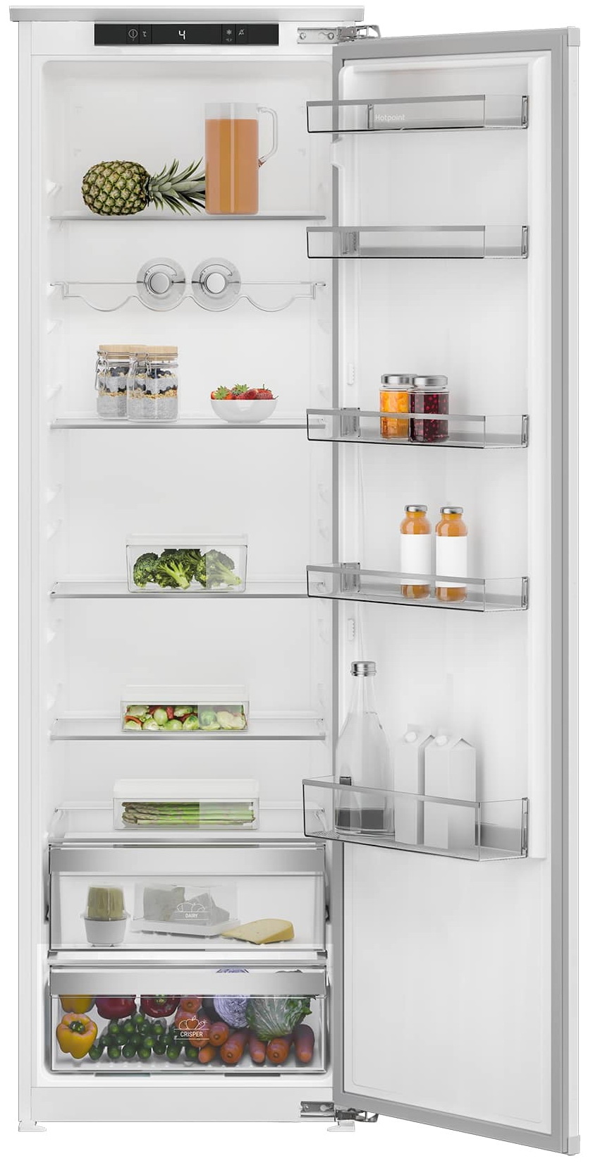 Изображение товара Встраиваемый холодильник Hotpoint HBDR 18I 54x177.5 см белый энергосберегающий