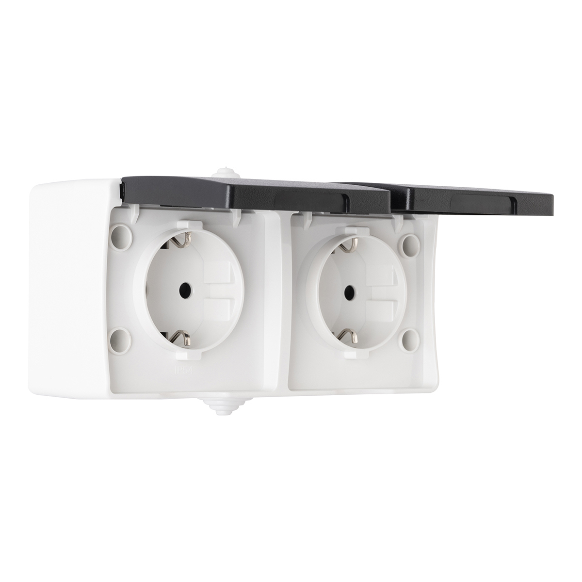 Изображение товара Розетка двойная встраиваемая Arte milano 309.40-2.grey с заземлением цвет серый