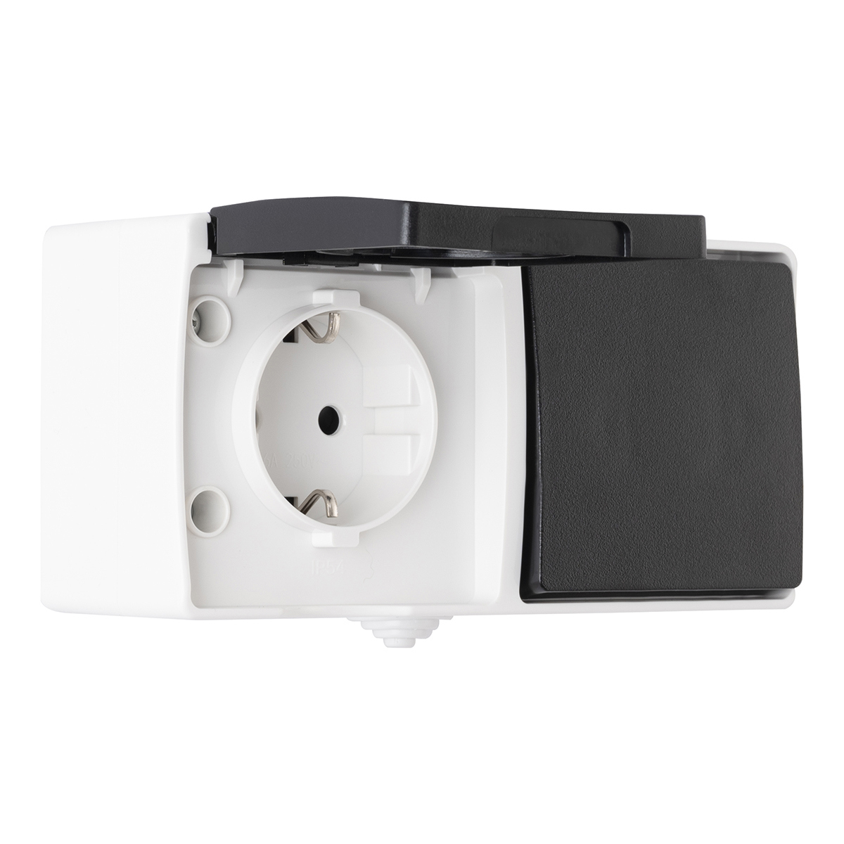 Изображение товара Розетка с выключателем встраиваемая Arte milano 309.52-1.grey с заземлением цвет серый