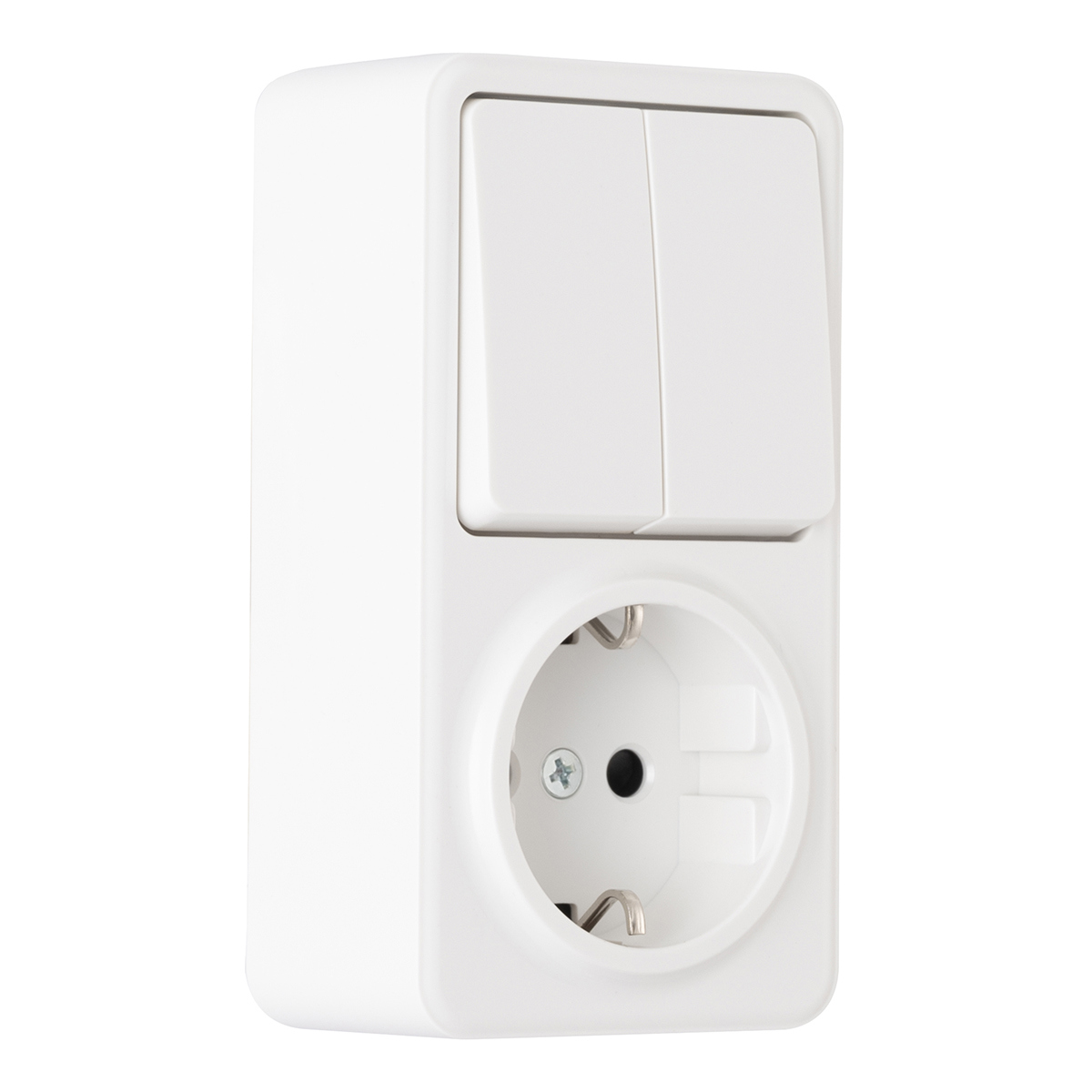 Изображение товара Arte Milano am310 розетка с выключателем белого цвета встраиваемая