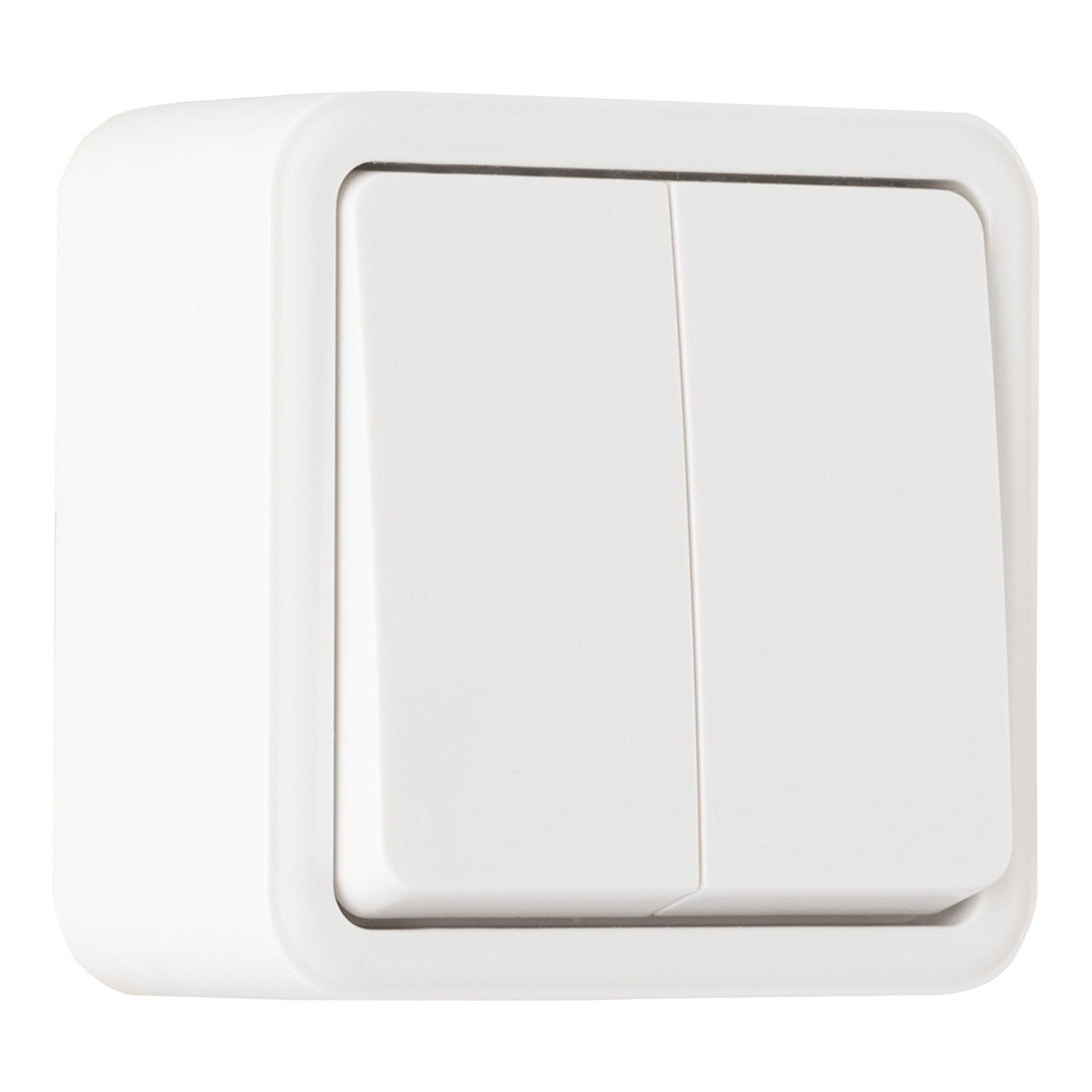 Изображение товара Выключатель встраиваемый Arte milano 310 30-2 white 2 клавиши цвет белый