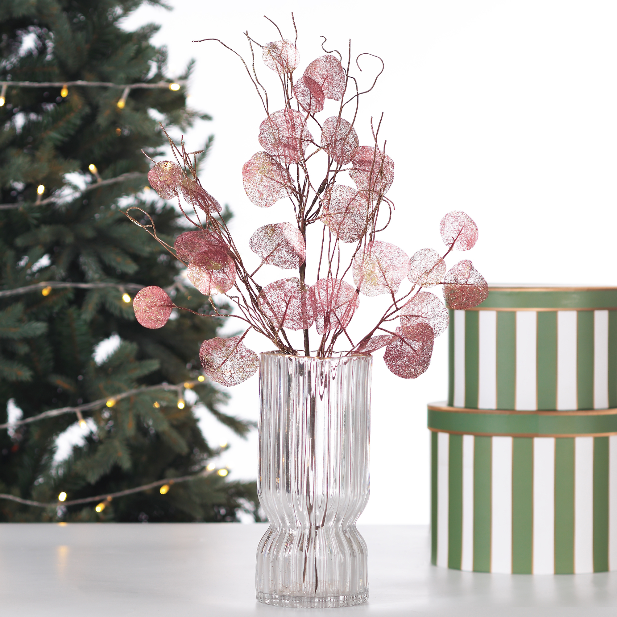 Изображение товара Декоративная ветка 934355 розовая 3x75x8 см для интерьера