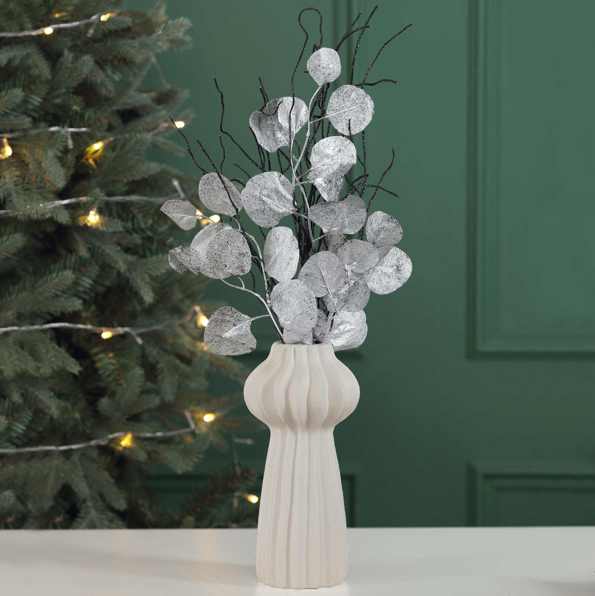 Изображение товара Декоративная ветка 936093 75x8x3 см серый серебристый ПВХ сталь