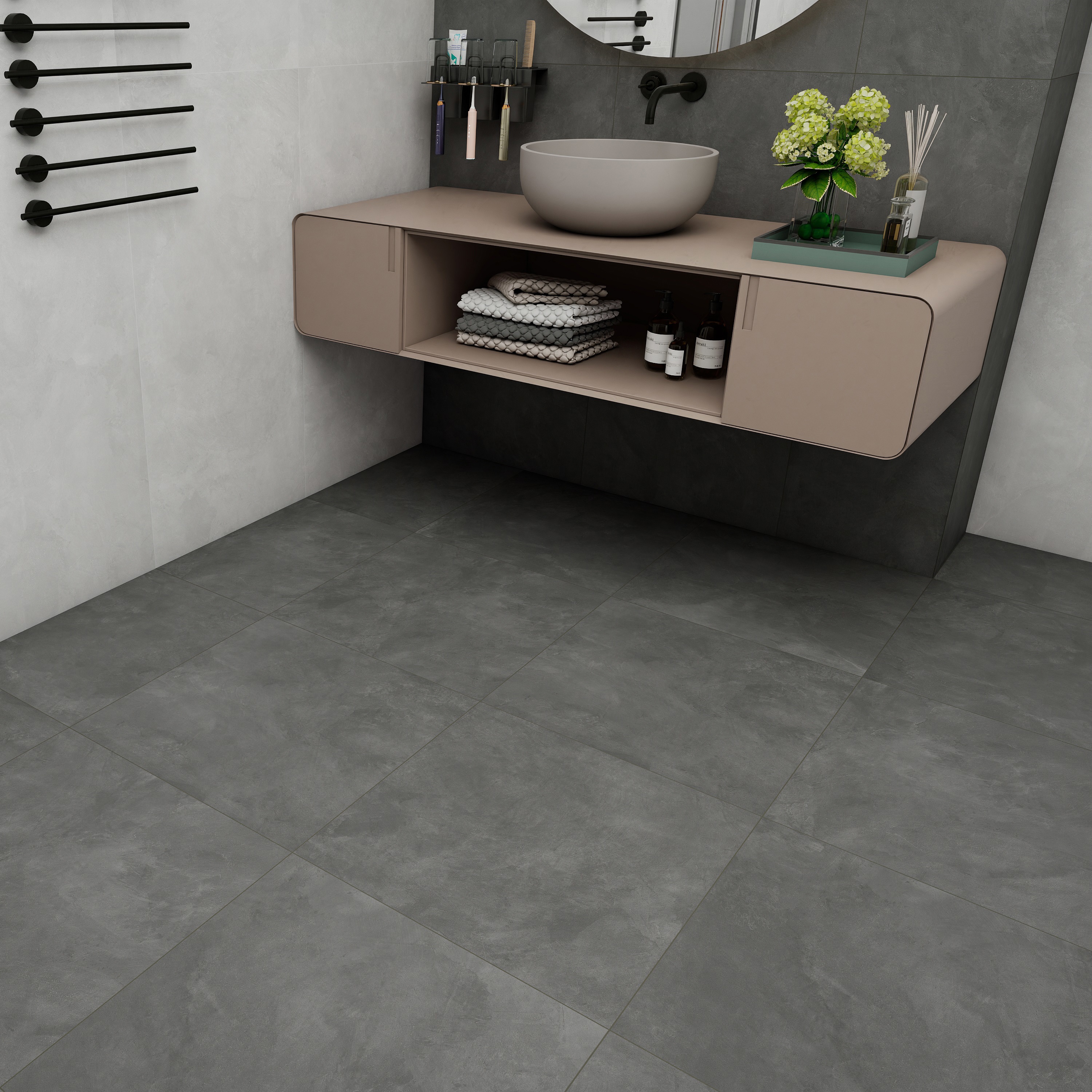 Изображение товара Керамогранит Duna Cemento Grafito 60x60 см 1.44 м² для стен и пола