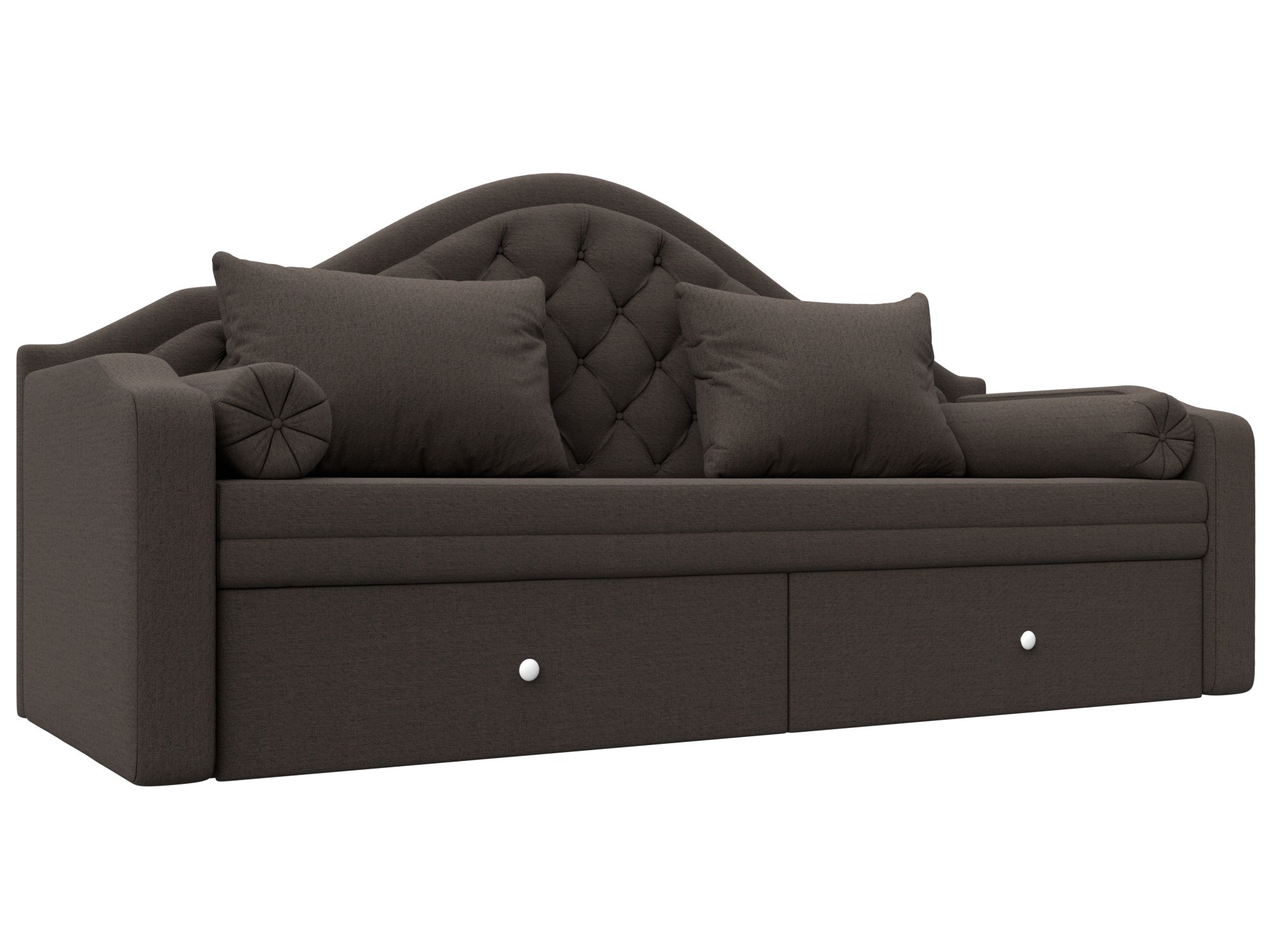 Изображение товара Детский диван Сойер Лига диванов с выкатной системой трансформации коричневый