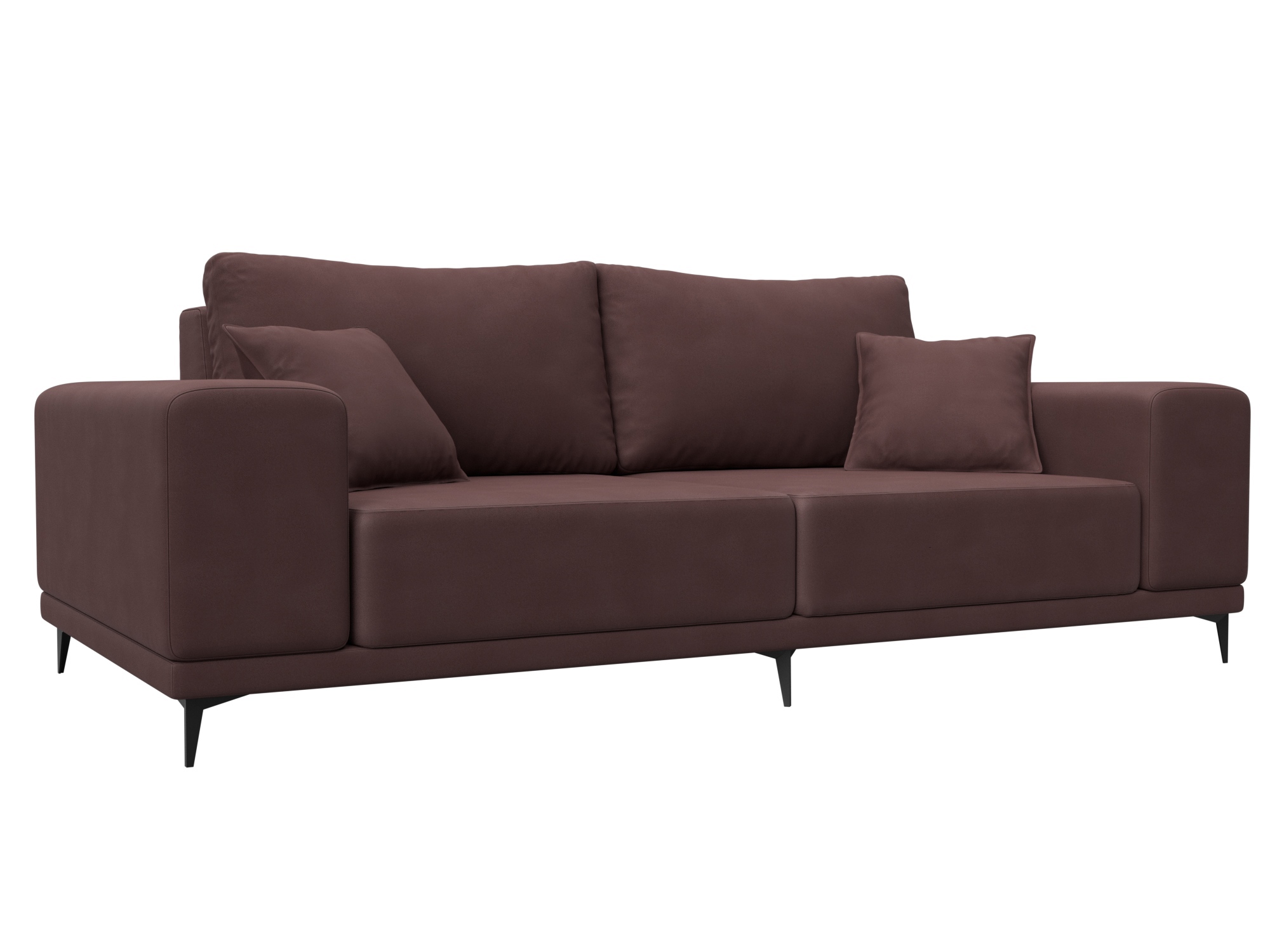 Изображение товара Диван прямой Льюес Лига диванов 126702 225x87x103 см замша цвет joly 09 бордовый