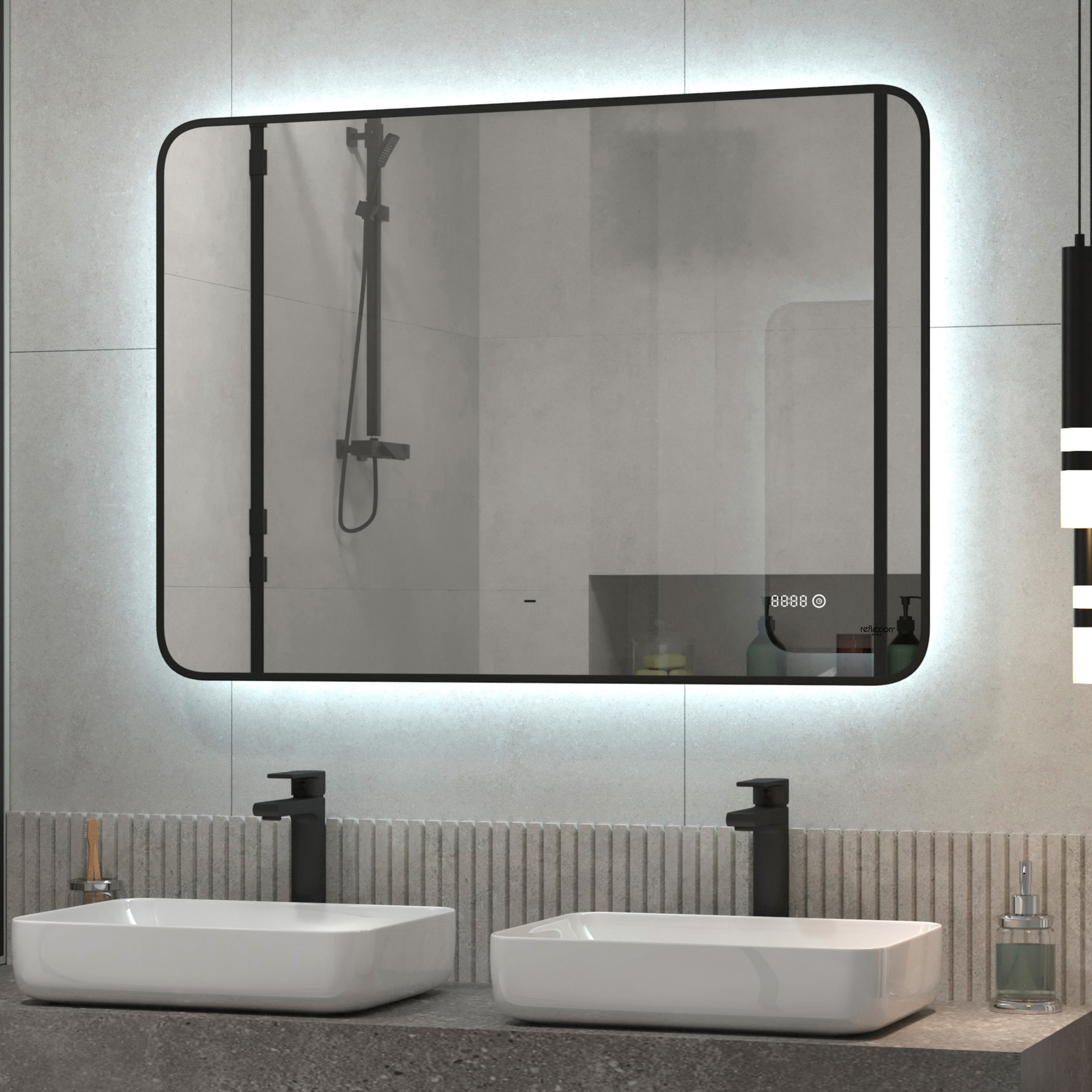 Изображение товара Зеркало для ванной Reflexion RF4004BV с подсветкой 100x70см