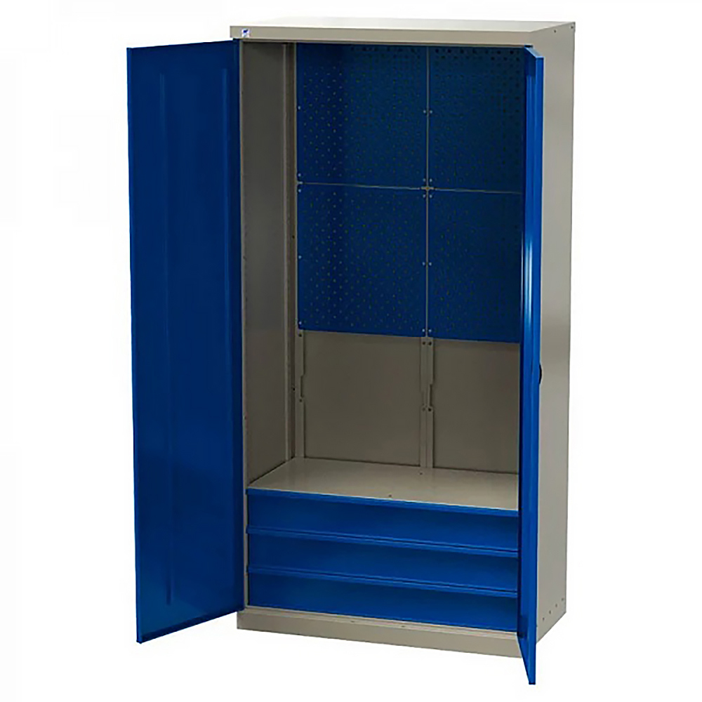 Изображение товара Инструментальный шкаф MLST 93x187.5x51.1 см металлический синий серый IRONMEBEL