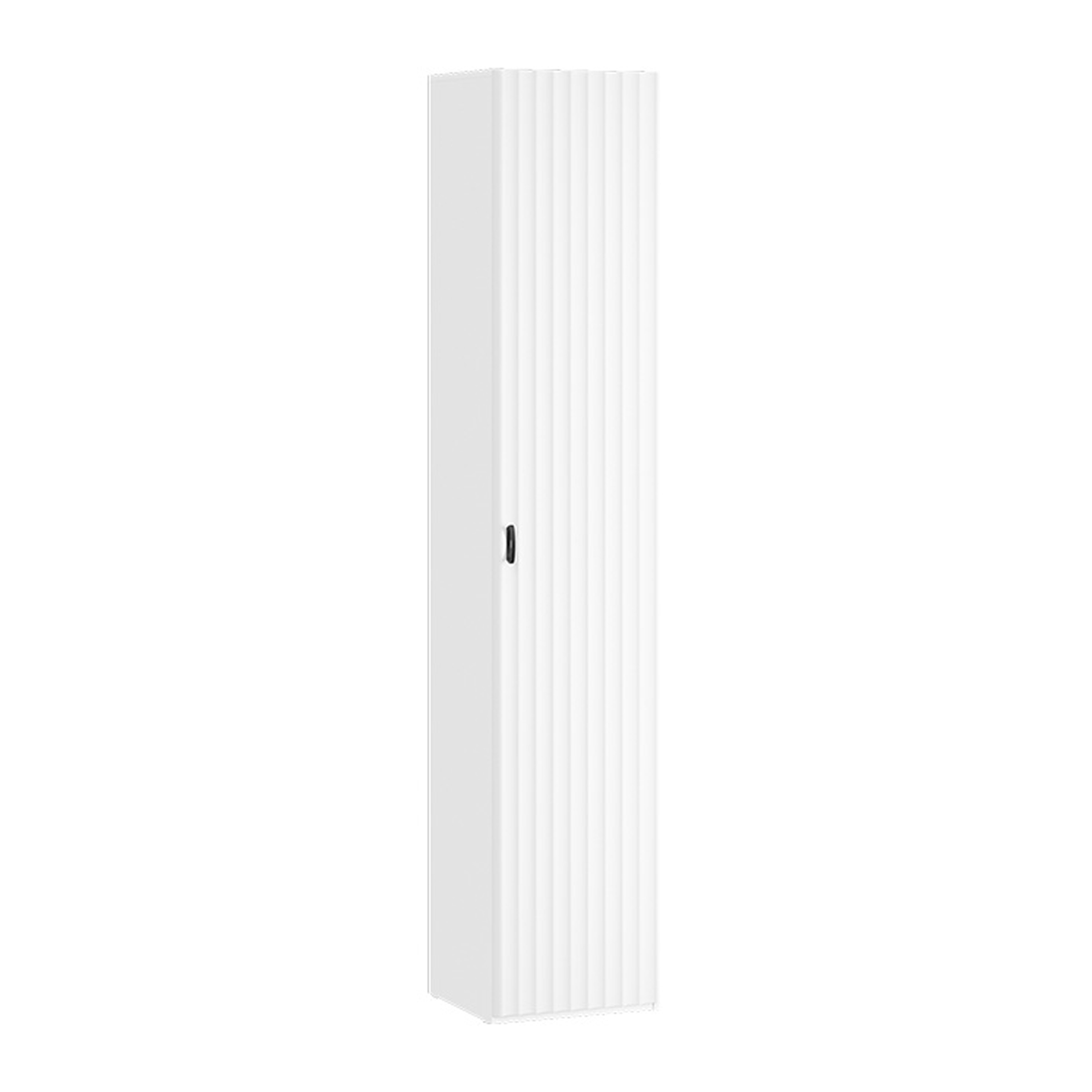 Изображение товара Шкаф распашной Трия Тиффани с 1 дверью 42.6x224x43.4 см ЛДСП цвет белый снег/белый софт