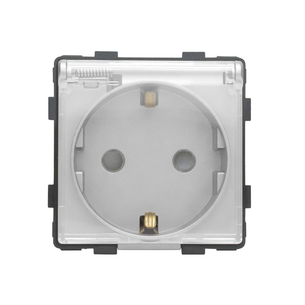 Изображение товара Модульная розетка встраиваемая Vell 1379022 с заземлением цвет белый