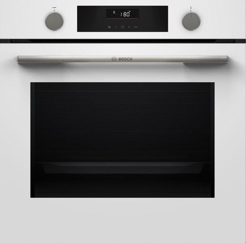 Изображение товара Встраиваемый духовой шкаф Bosch HR5B60F0 Serie 4 66л пар гидролиз белый Турция