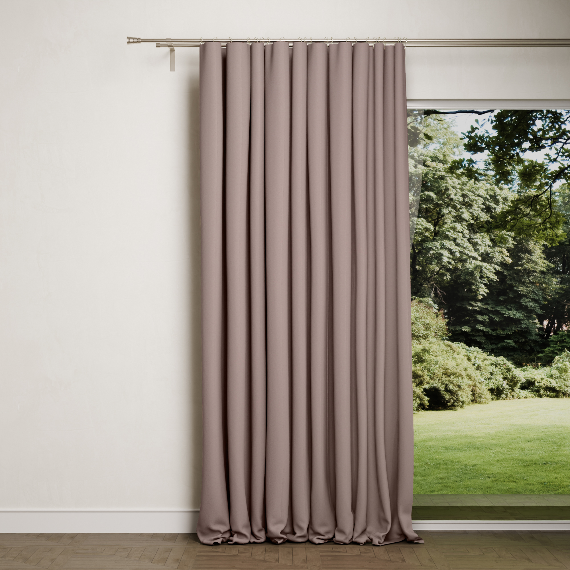 Изображение товара Штора на ленте 140x270 см цвет серо-бежевый