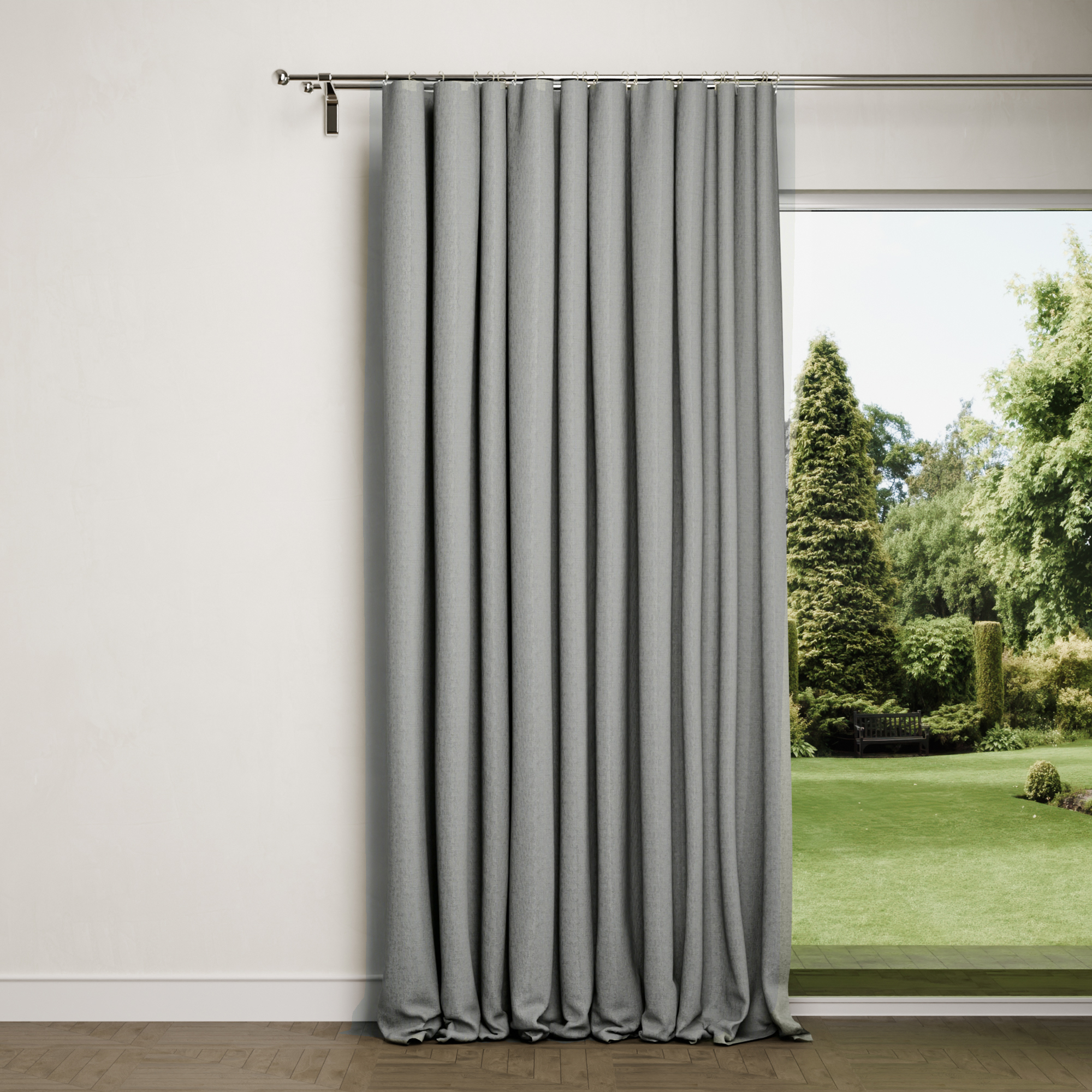 Изображение товара Штора на ленте Дэмус 200x280 см серый - элегантное решение для гостиной