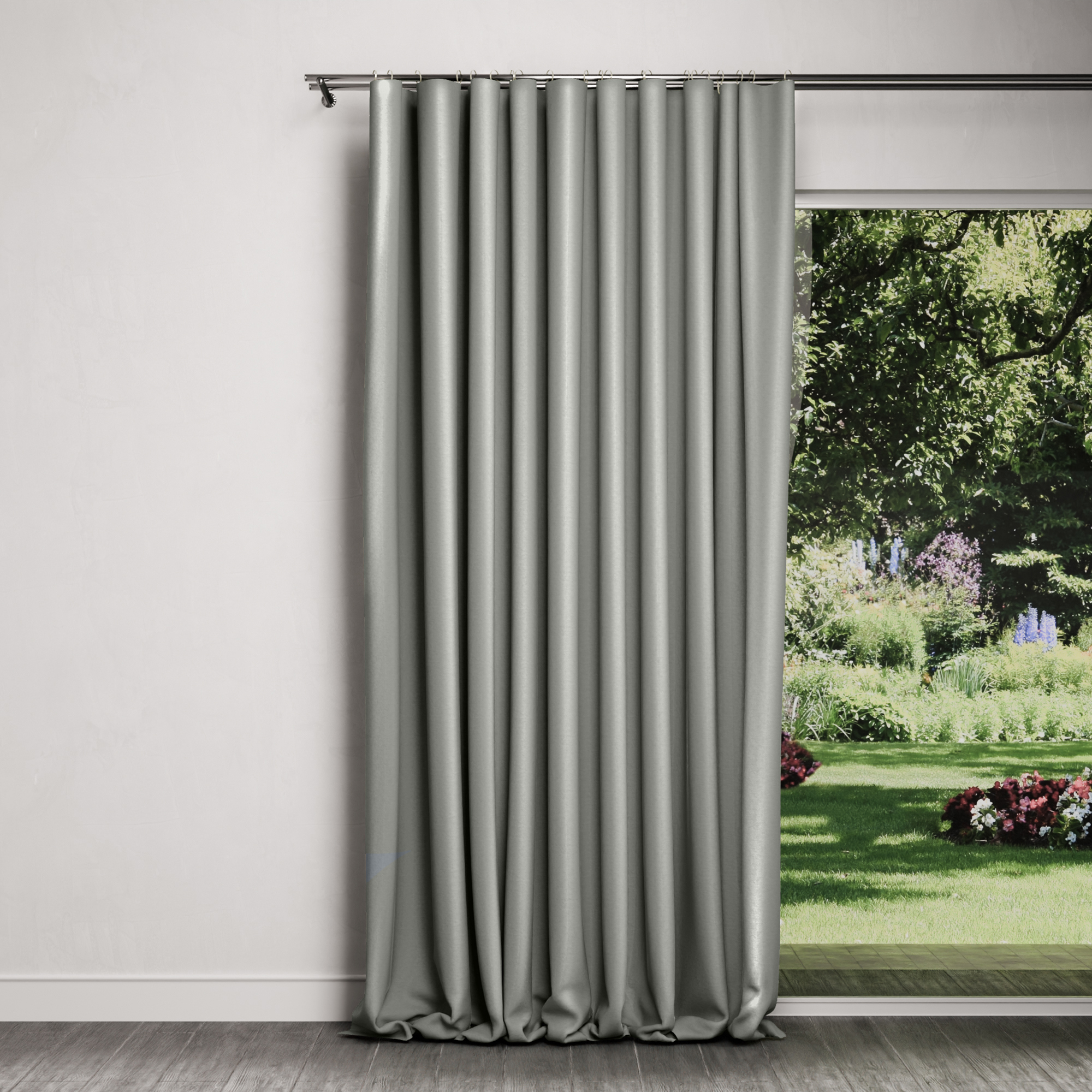 Изображение товара Штора на ленте 140x270 см серый текстиль для гостиной и спальни