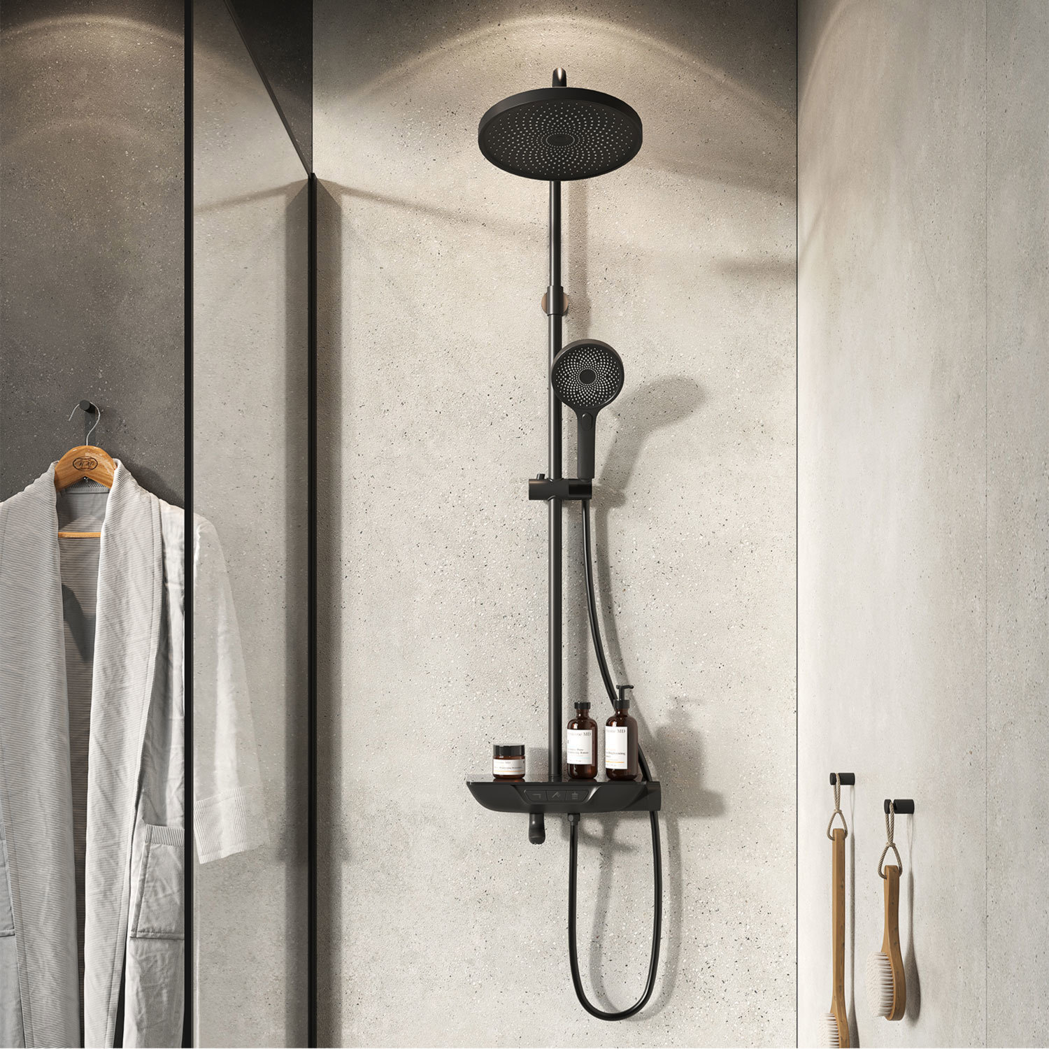 Изображение товара Смеситель для душа Iddis SpaHome SPABLBTi06, латунь, Черный