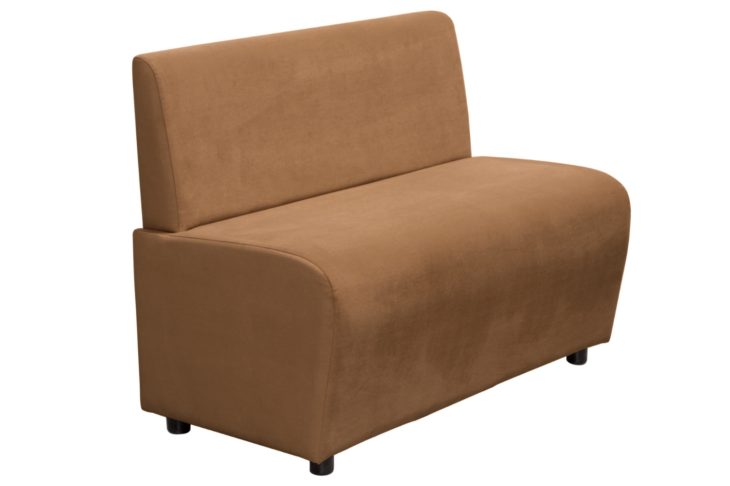 Изображение товара Мини диван 100x77x55 см коричневый велюр для кухни и офиса